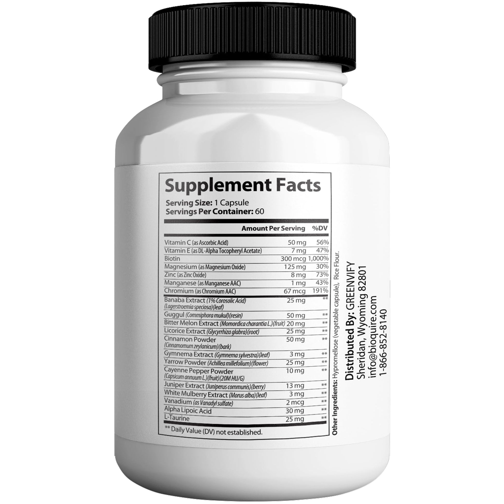 GREENVIFY Gluco Proven Max – Daily Wellness Support Supplement with Vitamins, Minerals, and Herbs – Chromium, Magnesium, Banaba, Bitter Melon, and Zinc – Non-GMO, Gluten-Free – 60 Capsules GREENVIFY buy supplements canada