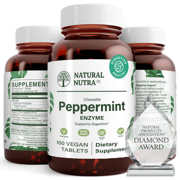 Natural Nutra Chewable Peppermint Digestive Enzyme Supplement, Help to Relieve Gas, Indigestion, and Other Digestive discomforts, Stomach Calmness, Papaya (Papain) Natural Nutra buy supplements canada