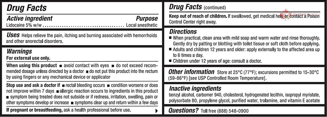 Recticare Anorectal Lidocaine 5% Cream: Topical Numbing Cream for Treatment of Hemorrhoids & Other Anorectal Disorders - 30g Tube Recticare buy supplements canada