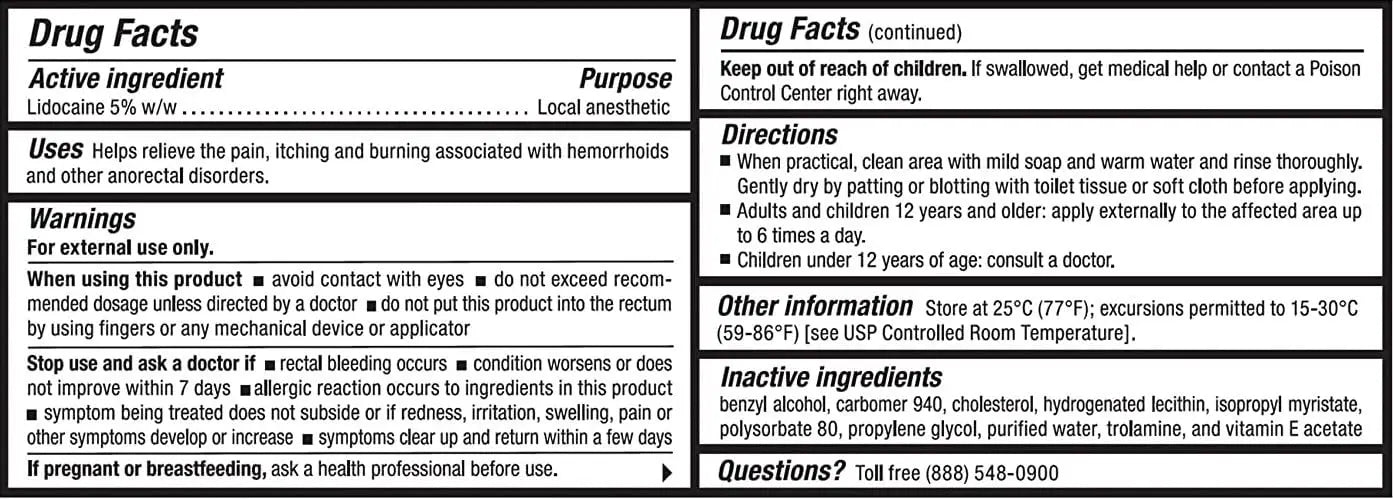 Recticare Anorectal Lidocaine 5% Cream: Topical Numbing Cream for Treatment of Hemorrhoids & Other Anorectal Disorders - 30g Tube Recticare buy supplements canada