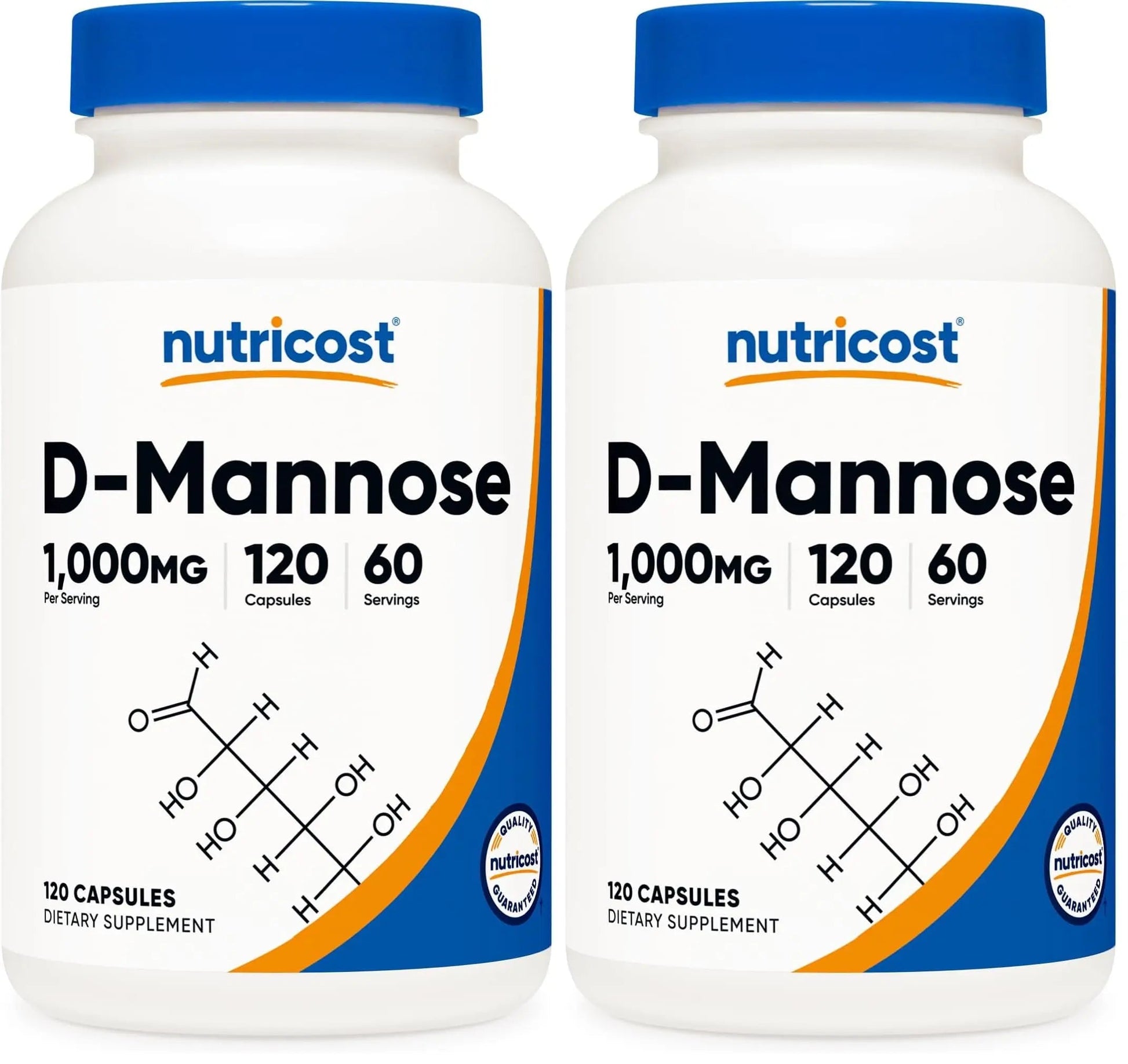 Nutricost D-Mannose 1000mg Per Serving, 120 Capsules - 500mg Per Capsule, Urinary Tract Health, Non-GMO and Gluten Free (Pack of 2) Nutricost buy supplements canada