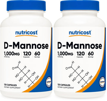 Nutricost D-Mannose 1000mg Per Serving, 120 Capsules - 500mg Per Capsule, Urinary Tract Health, Non-GMO and Gluten Free (Pack of 2) Nutricost buy supplements canada