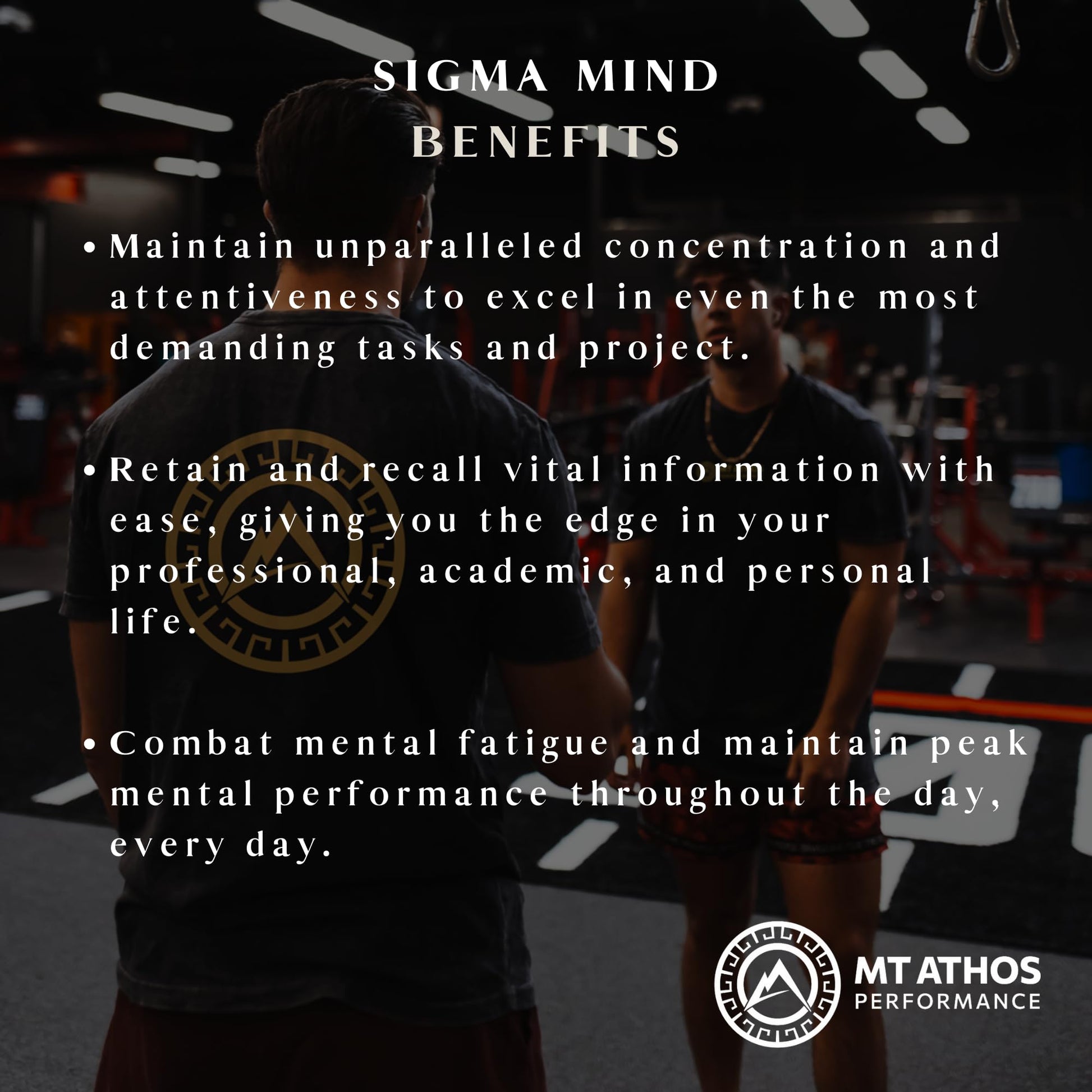 Mt. Athos Performance Sigma Mind | Potent Nootropic Formula to Support Cognitive Function, Improved Focus, Drive, and Mood | 30 Servings, 90 Capsules Mt. Athos Performance buy supplements canada