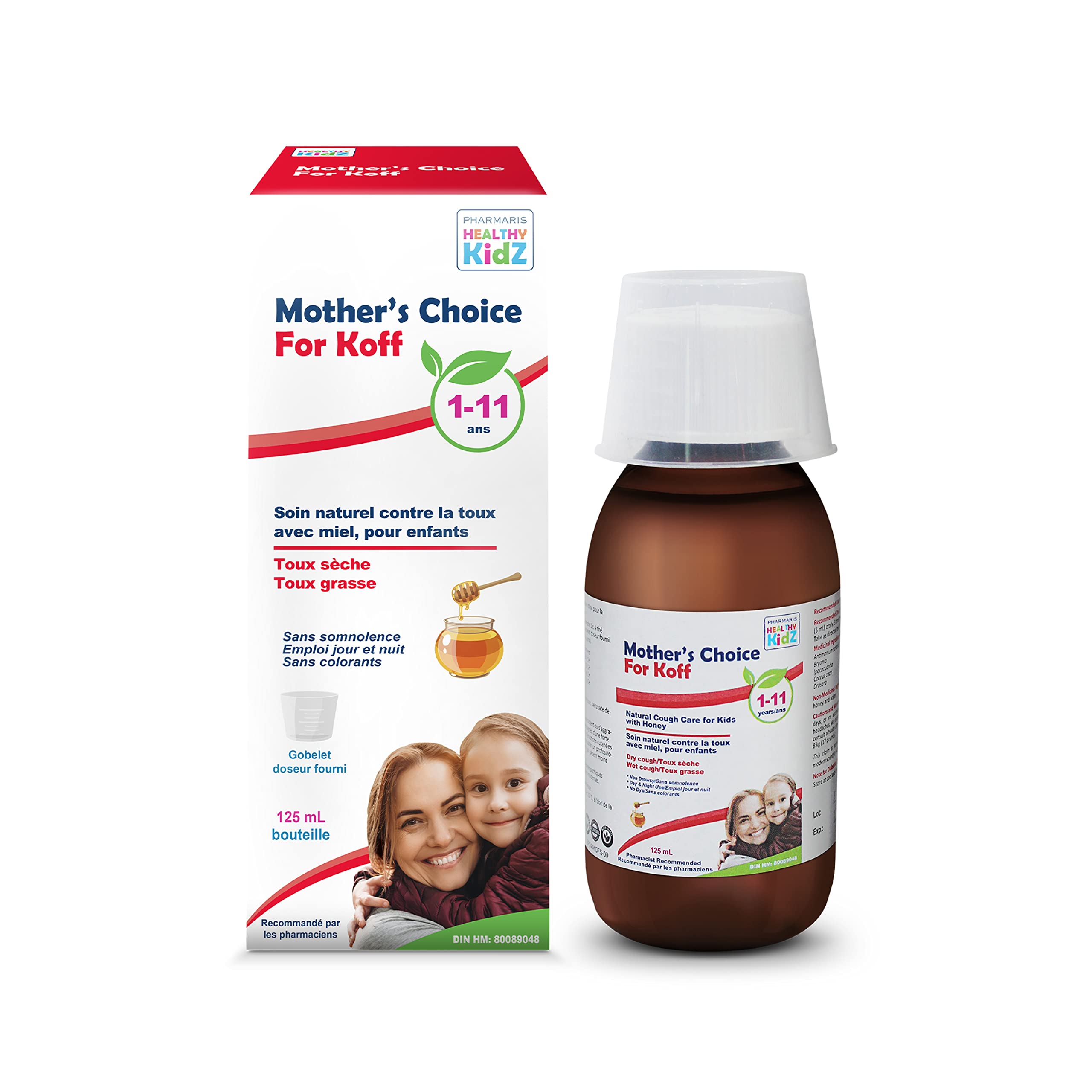 Mother’s Choice for Koff, for Dry and Wet Cough, Natural Cough Care for Kids with Honey, 125 ml PHARMARIS HEALTHY KIDZ MOTHER'S CHOICE buy supplements canada