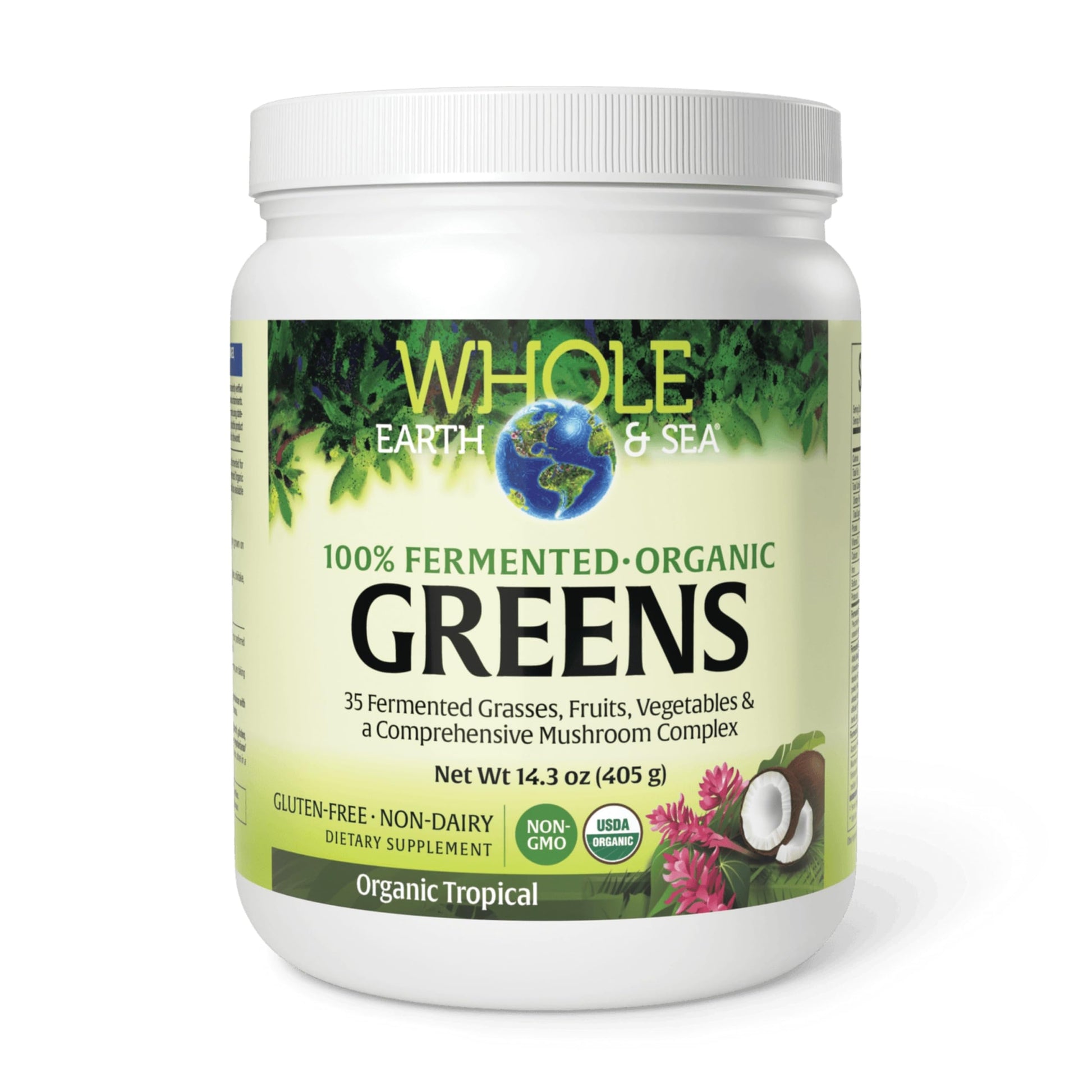 Whole Earth & Sea from Natural Factors, Organic Fermented Greens, Vegan Whole Food Supplement, Tropical, 14.3 Oz Natural Factors buy supplements canada