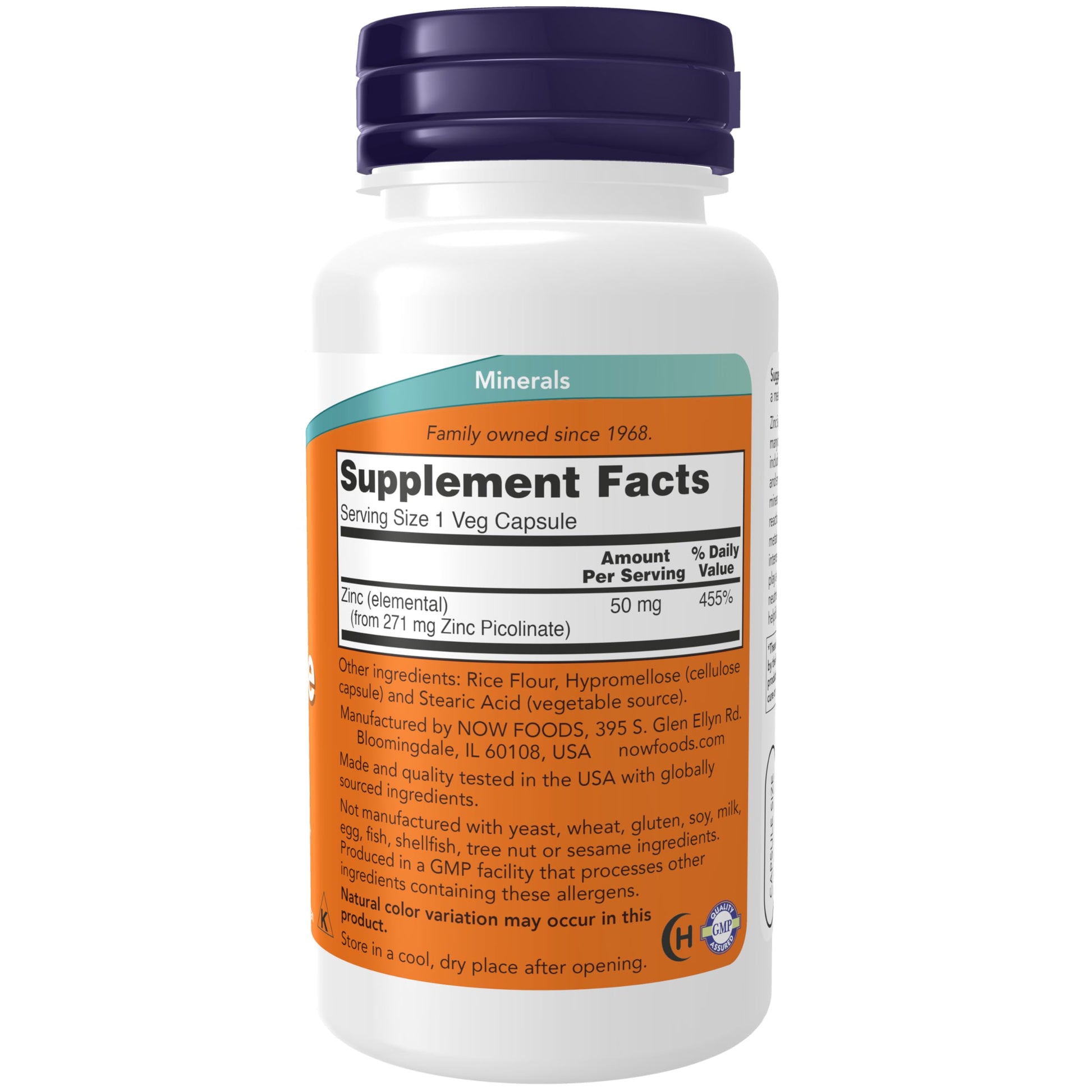 NOW Foods Supplements, Zinc Picolinate 50 mg, Supports Enzyme Functions*, Immune Support*, 120 Veg Capsules (Packaging may vary) NOW Foods buy supplements canada