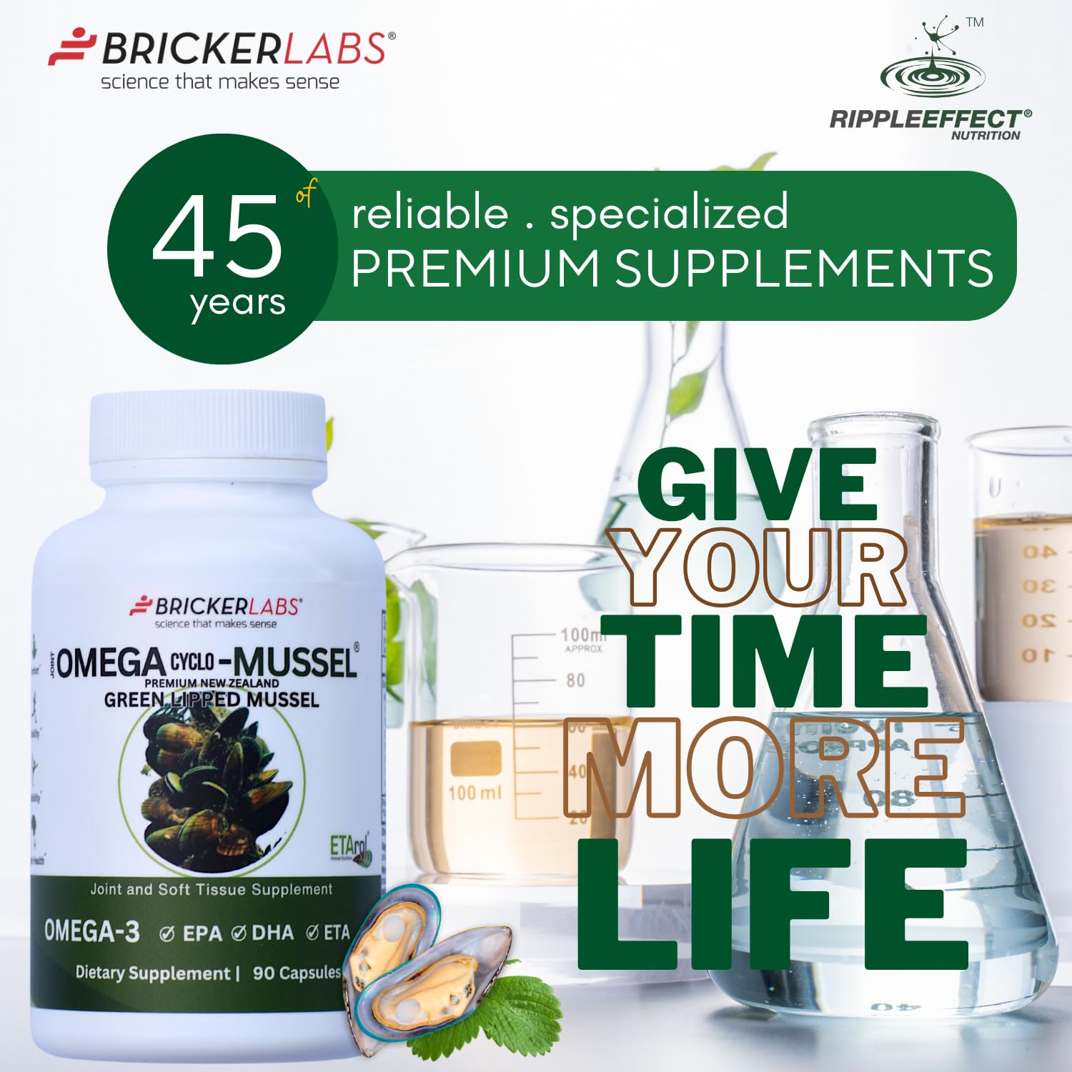 Bricker Labs Omega Cyclo - Mussel Joint Health Supplement, Premium New Zealand Green Lipped Mussel, Full Spectrum Omega Joint Supplements for Joint Health and Comfort, 90 Capsules Bricker Labs buy supplements canada