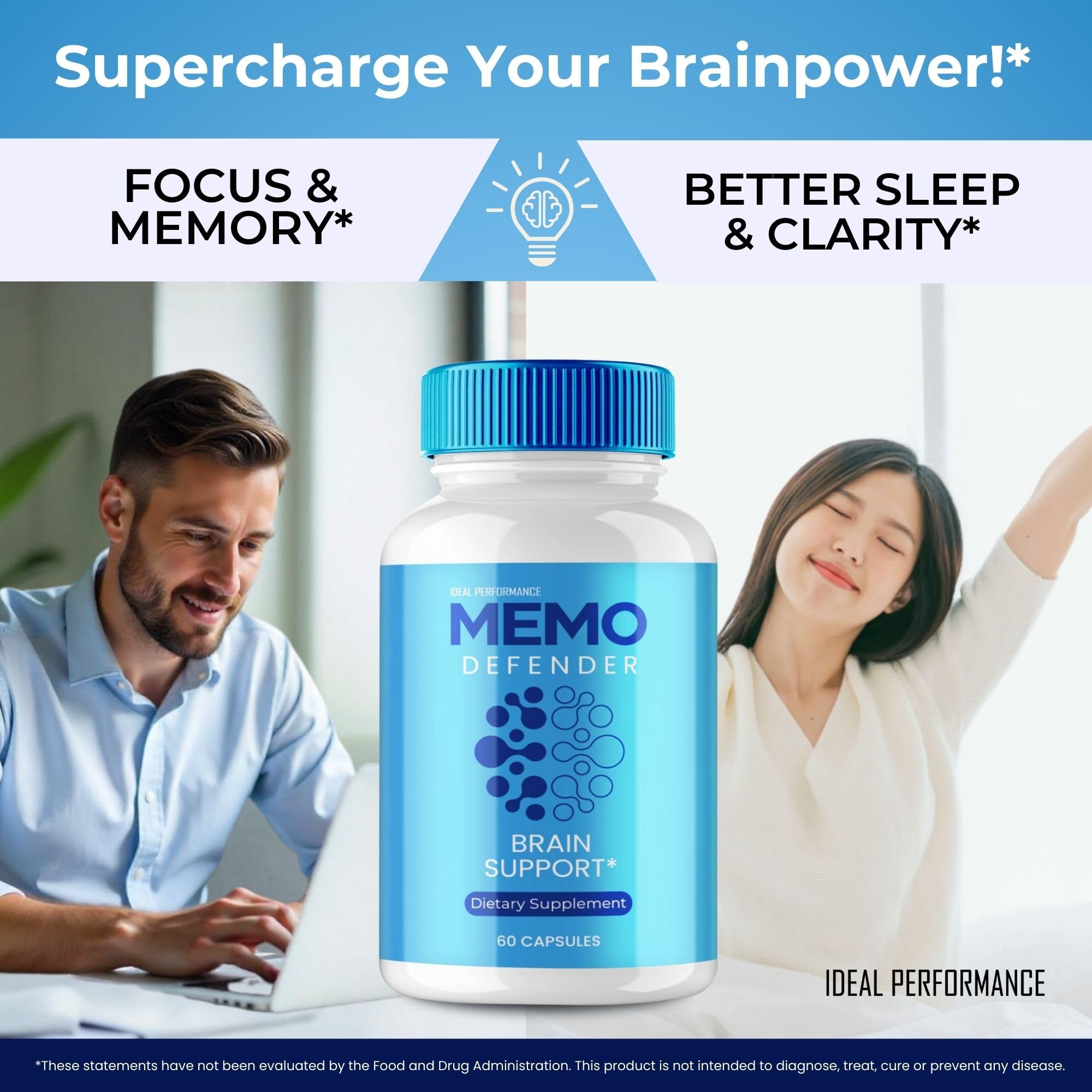 Memo Defender Brain and Memory Support Capsules, Memo Defender for Memory Supplement Pills, Advanced Formula Nootropic Pills for Brain Health Support, MemoDefender Health Blend Reviews (2 Pack) IDEAL PERFORMANCE buy supplements canada