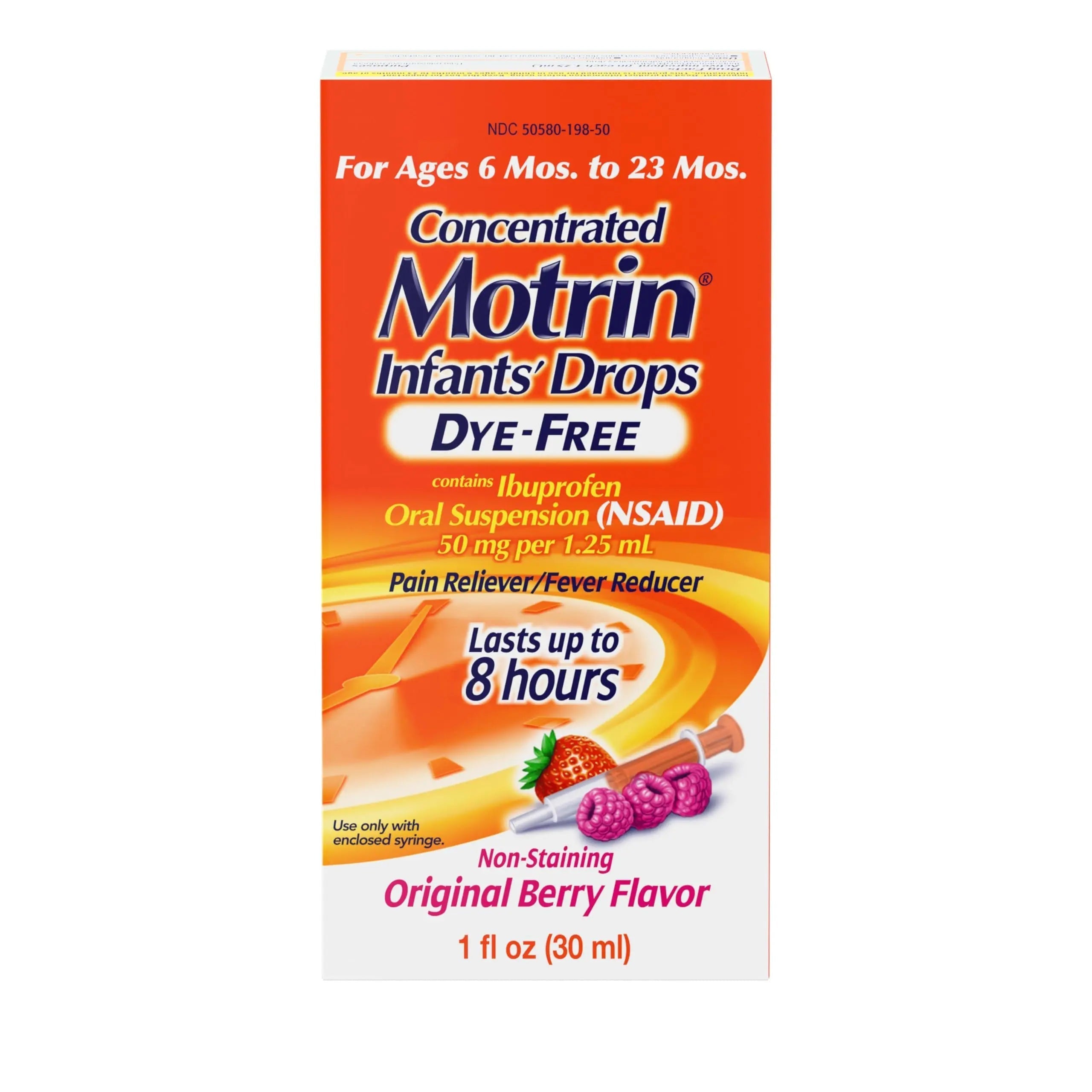 Motrin Infants Infant Ibuprofen Oral Suspension Concentrated Drops, NSAID Fever Reducer & Pain Reliever for Babies, Dye Free, Alcohol-Free, Berry Flavor, Includes Enclosed Syringe, 1 fl. oz Infants' Motrin buy supplements canada