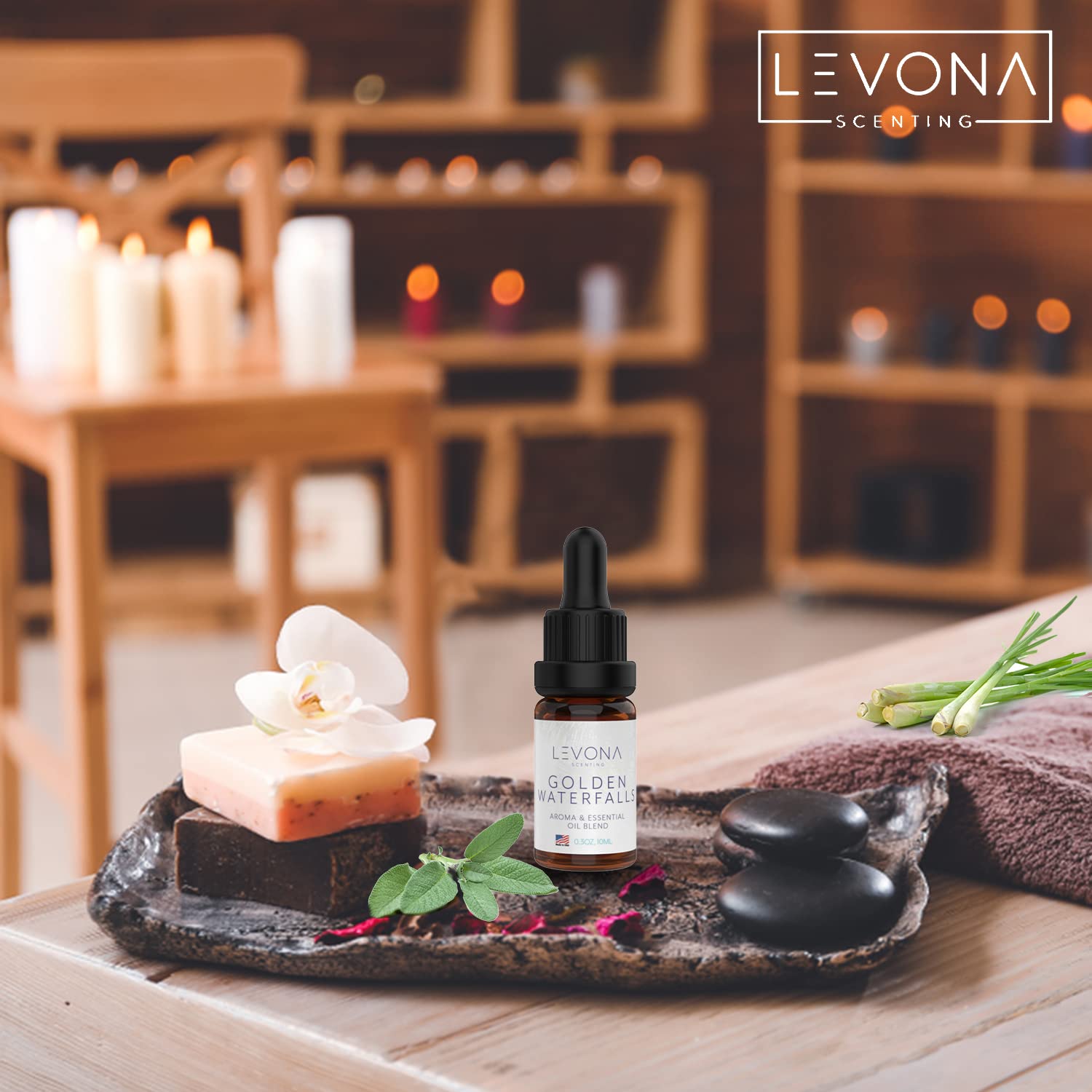 Levona Scent Pure Essential Oils for Diffusers for Home, Hotel & Office - Golden Waterfalls LEVONA SCENT buy supplements canada