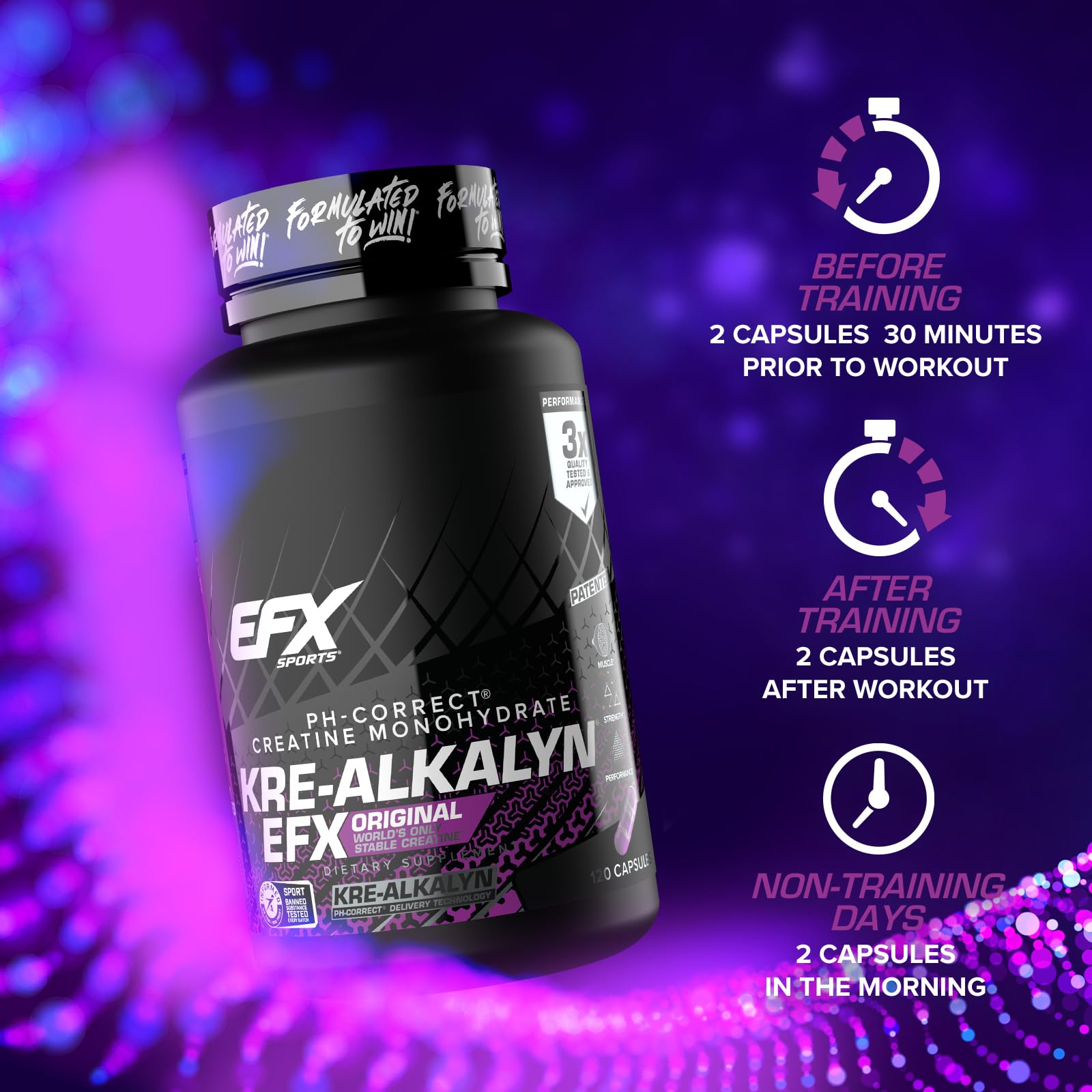 EFX Sports Kre-Alkalyn EFX | pH Correct Creatine Monohydrate Pill Supplement | Strength, Muscle Growth & Performance EFX Sports buy supplements canada