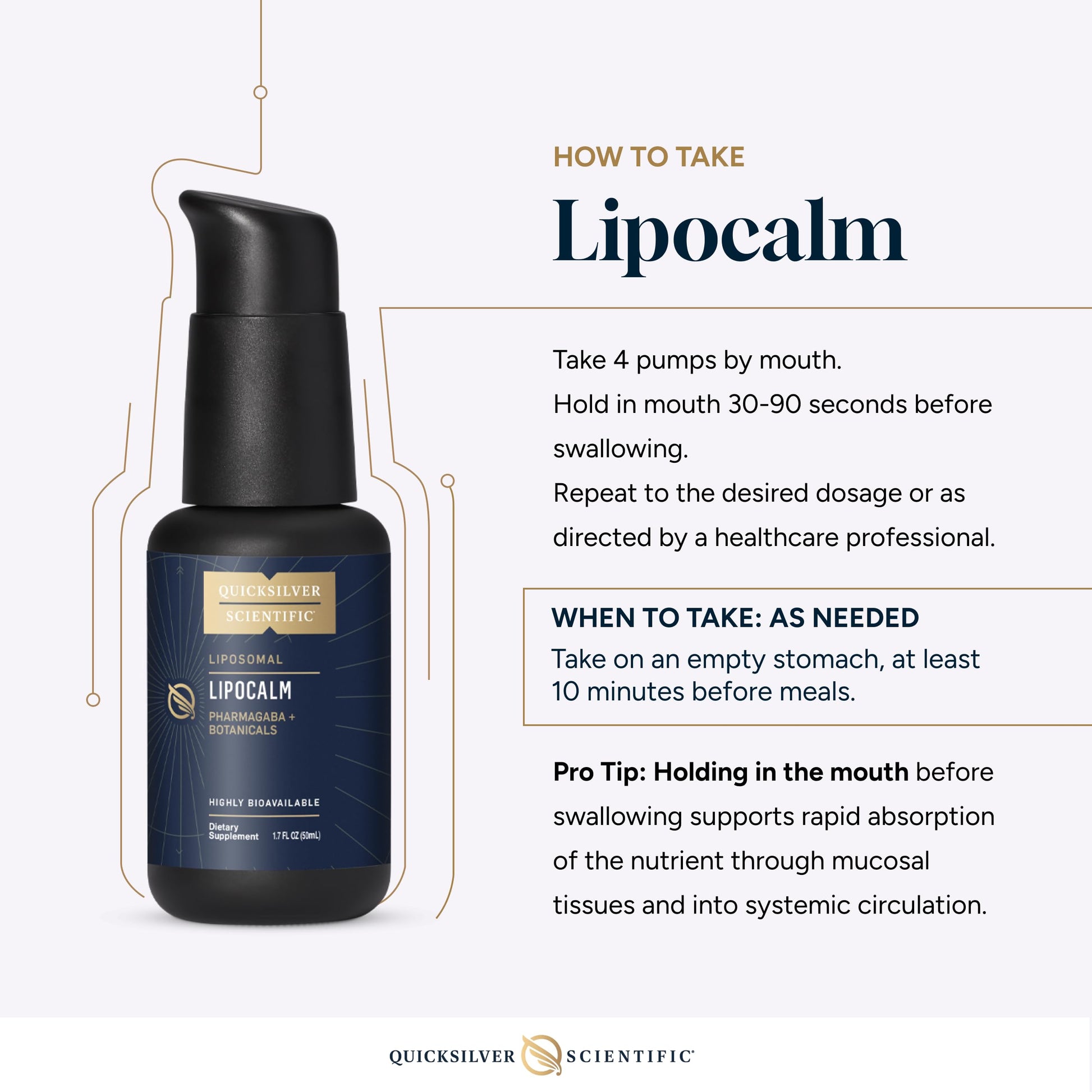 Quicksilver Scientific LipoCalm - Liposomal GABA with Herbs for Relaxation Support - Chamomile, Passionflower Herb & Skullcap Supplement for Peace of Mind & Sleep Calm Support (1.7oz / 50ml) Quicksilver Scientific buy supplements canada