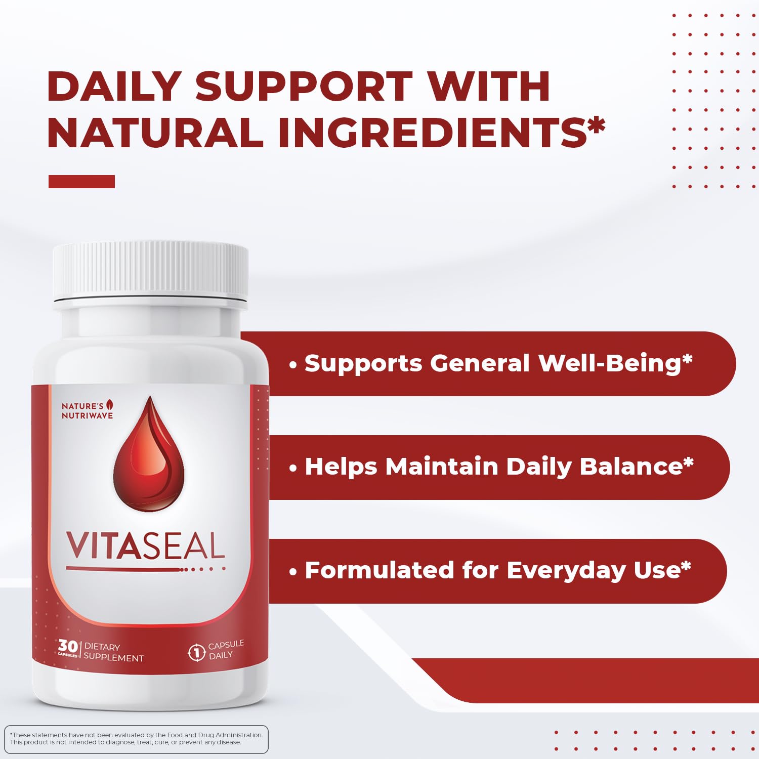 Nature’s NutriWave Vitaseal – Daily Support with Botanicals, Vitamins C E & Minerals – Natural Formula, Non-Habit Forming, Made in USA, Vegan-Friendly – 30 Capsules, 1 Month Supply Nature’s NutriWave buy supplements canada