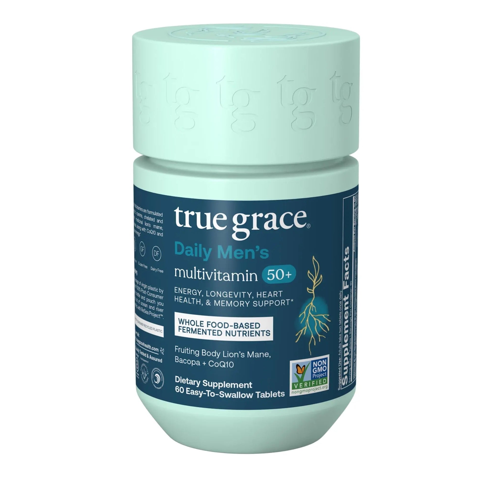 True Grace Daily Men’s Multivitamin 50+ - 60 Easy-to-Swallow Tablets - Immune, Energy, Longevity & Memory Support True Grace buy supplements canada