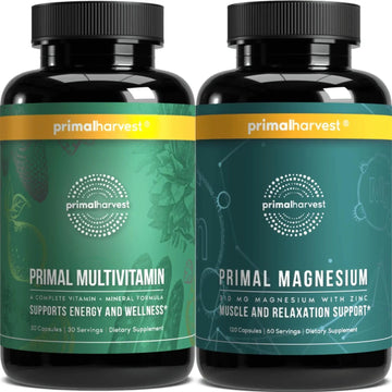 Primal Harvest Multivitamin & Magnesium Supplements for Women and Men Multi Vitamin Capsules and Magnesium Glycinate Pills Bundle Primal Harvest buy supplements canada