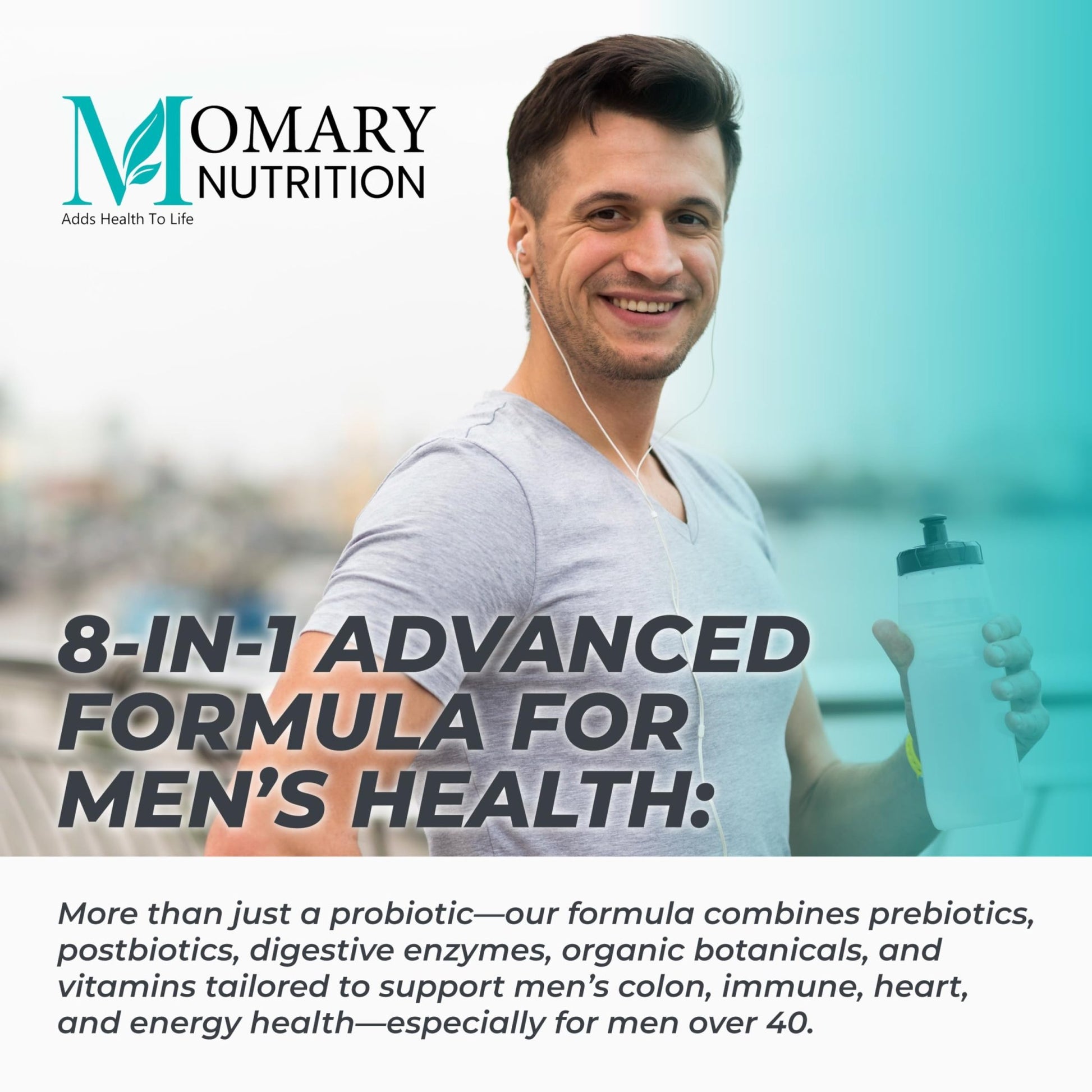8-in-1 Bio Cultures Complex for Men – 150 Billion CFU Probiotics with 37 Diverse Strains, Organic Prebiotics, Postbiotics & Digestive Enzymes – Supports Digestive Balance & Gut Microbiome - OzHealthStandard