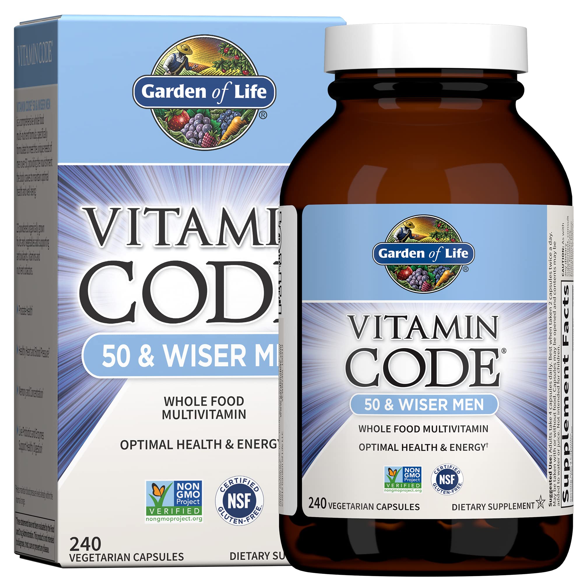 Garden of Life Multivitamin for Men - Vitamin Code 50 & Wiser Men's Raw Whole Food Vitamin Supplement with Probiotics Garden of Life buy supplements canada