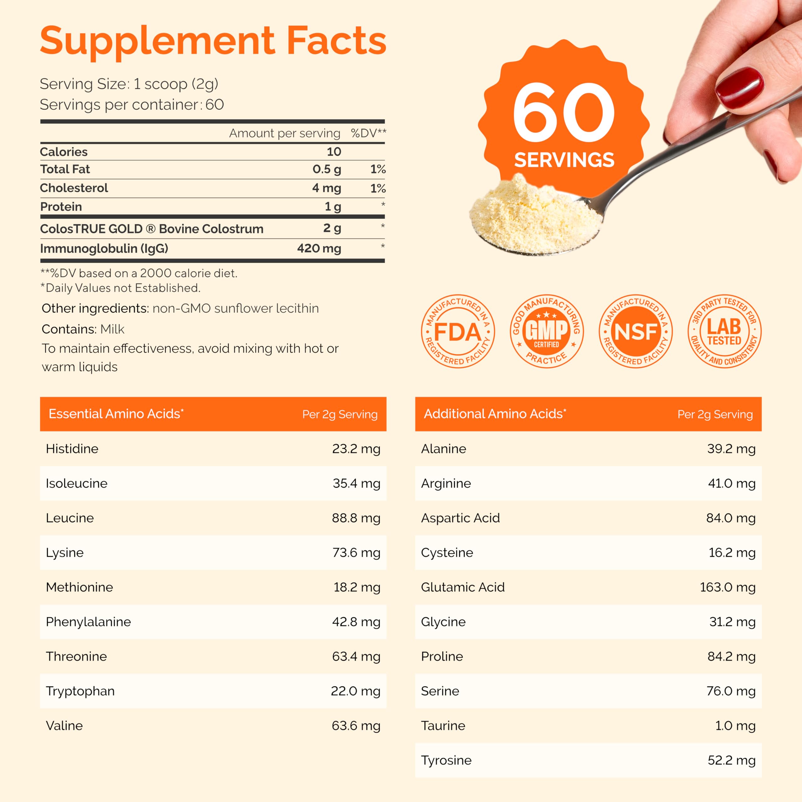 Folqs Bovine Colostrum Powder – First-Day Milking for Immune & Gut Support – 60 Servings – Supports Skin & Tissue Health – Made in USA - Amino Acids, Vitamins, Minerals – Kosher - Sustainably Sourced Folqs buy supplements canada