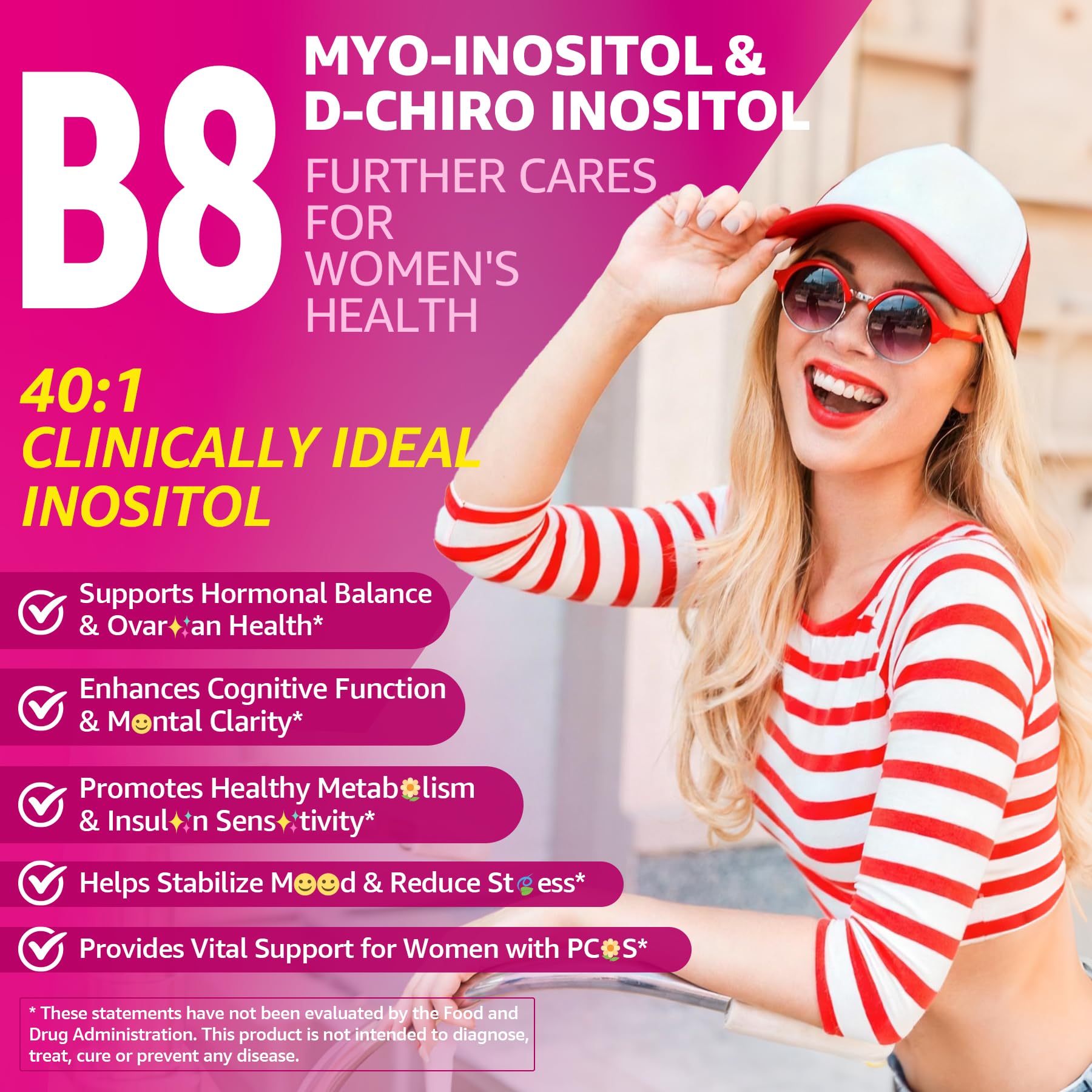 Myo-Inositol & D-Chiro Ideal 40:1, Inositol + Omega-3(3:1) Gummies, Hormone Balance for Women | Sugar Free Inositol Gummies w/Omega 3 DHA:EPA (3:1), Inositol Supplement for Cycle Health, Vegan, 60 Ct EnvyCure buy supplements canada