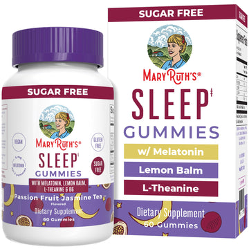 MaryRuth Organics Melatonin 5mg Sleep Gummy with L-Theanine | Lemon Balm | Vitamin B6 | Sugar-Free | Relaxation | Vegan | Non-GMO | Gluten Free | 60 Count MARYRUTH'S buy supplements canada