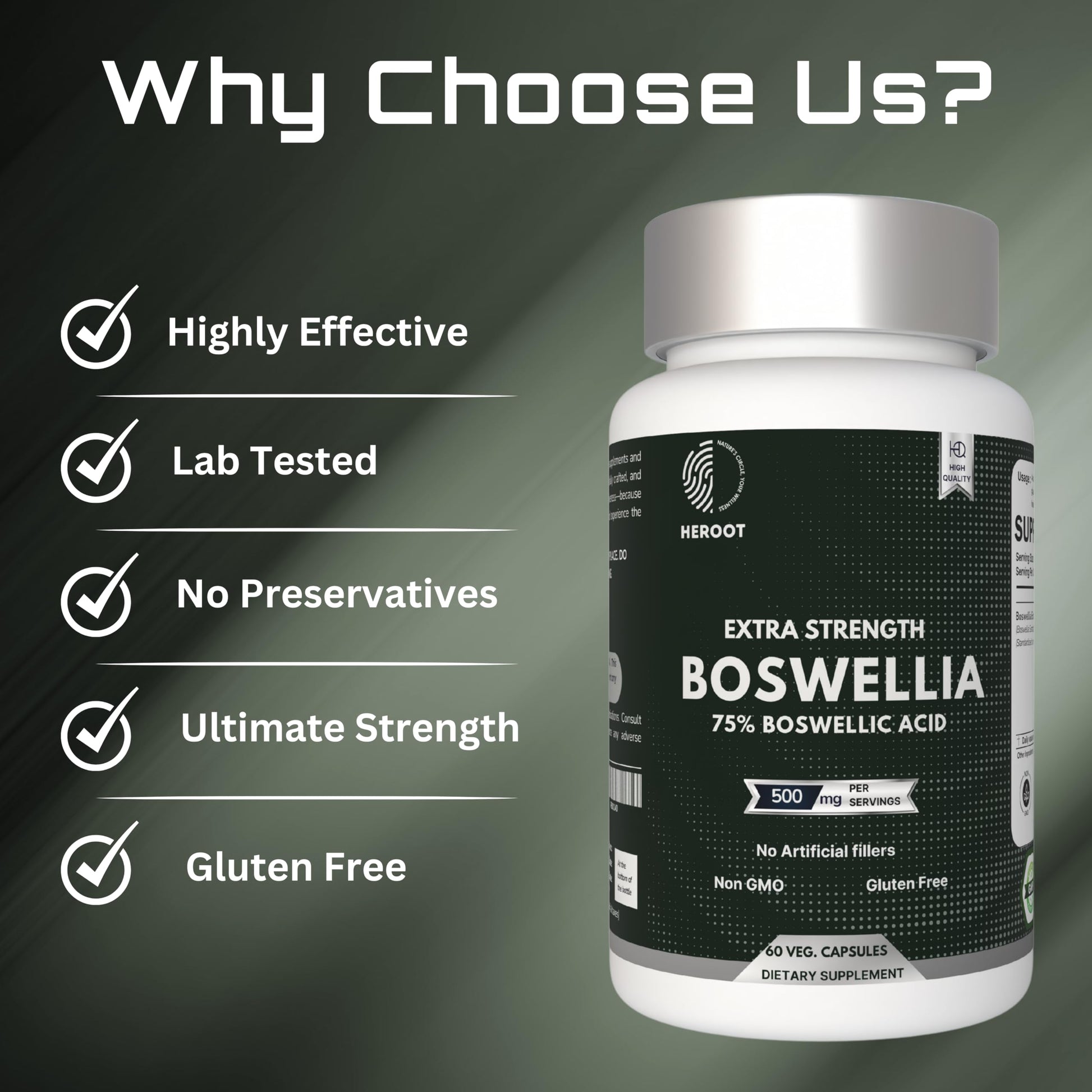 Heroot Boost Joint Mobility with 75% Extra Strength Boswellia Serrata Extract, 120 Capsules Heroot buy supplements canada