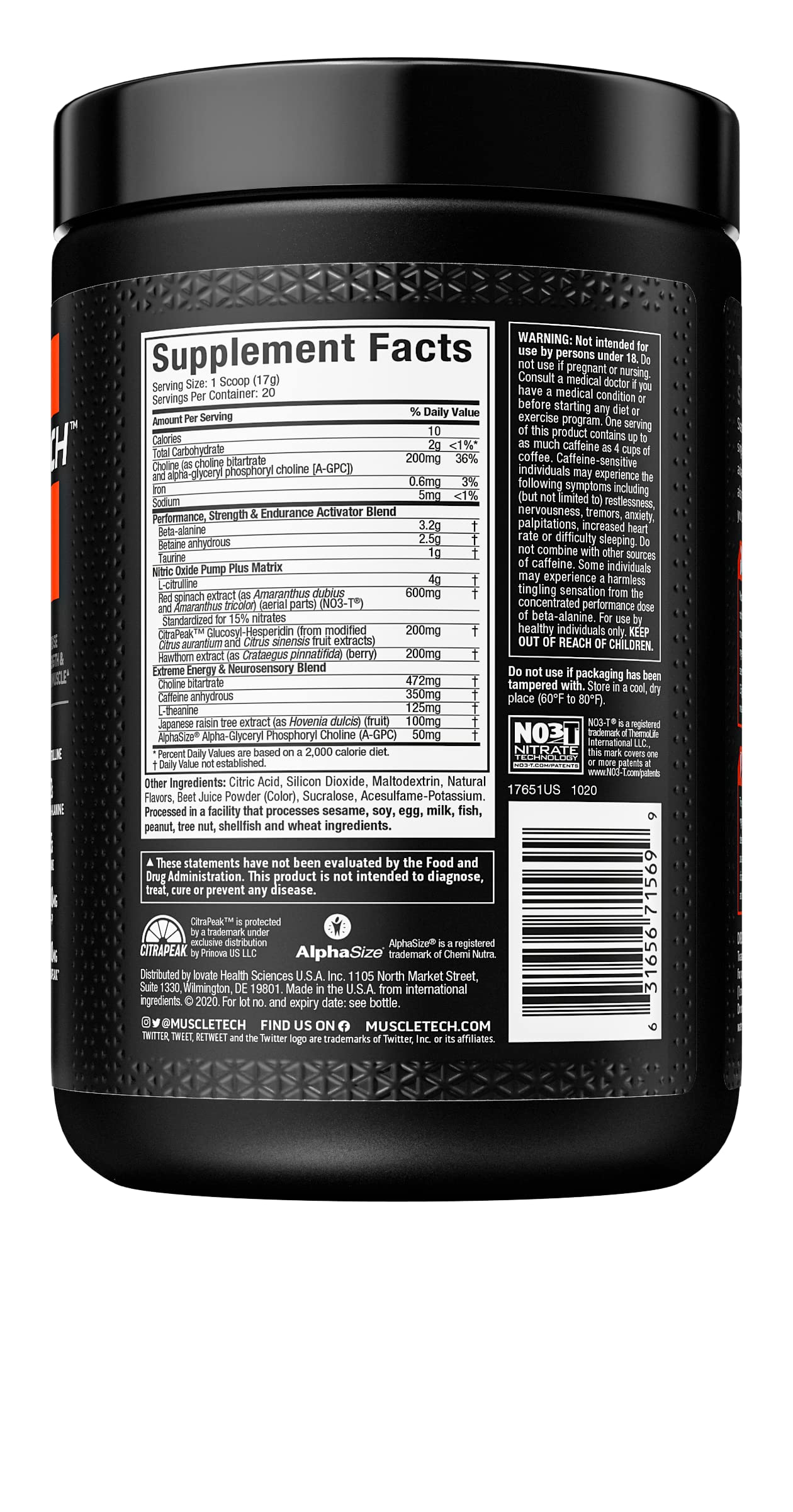 Pre Workout Powder MuscleTech Shatter Pre-Workout PreWorkout Powder MuscleTech buy supplements canada