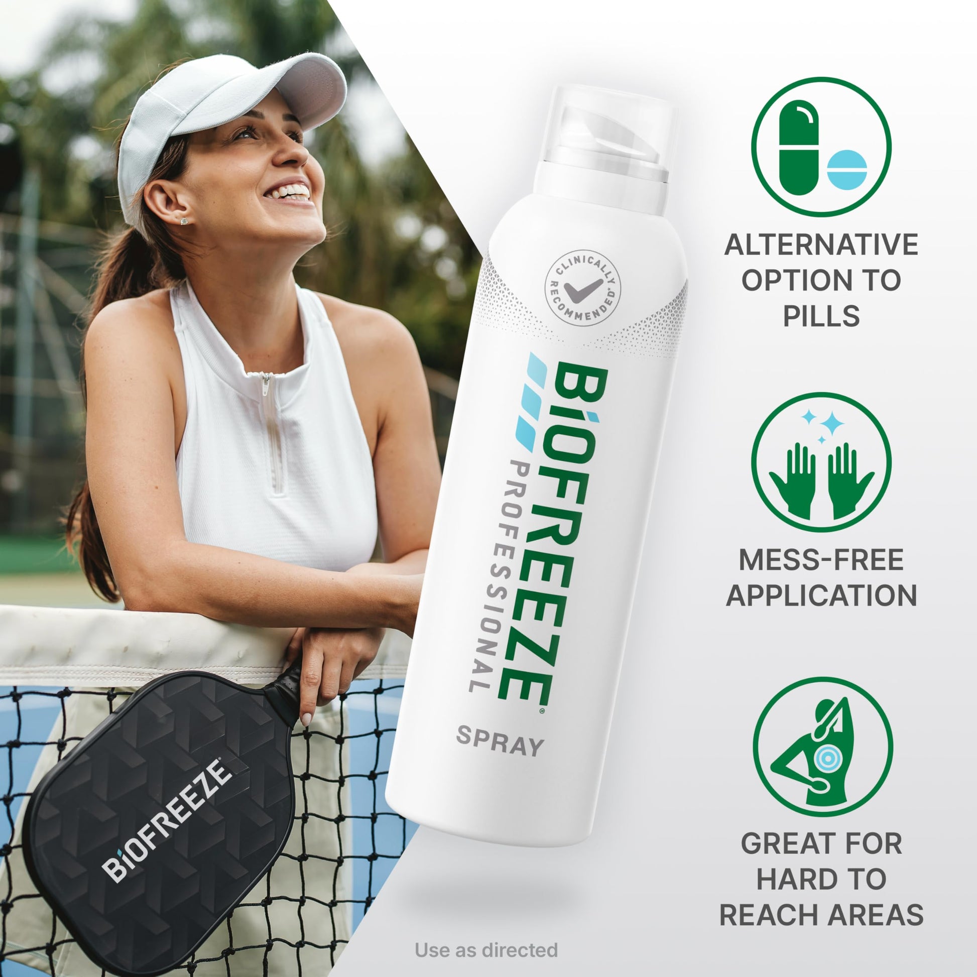 Biofreeze Professional Spray Pain Relief for Knee, Neck, Hip, Joint, Shoulder, & Simple Backache, Arthritis Pain Reliever, Sore Muscle Relief, Colorless Menthol Spray 4 Fl Oz (Pack of 2) Biofreeze buy supplements canada