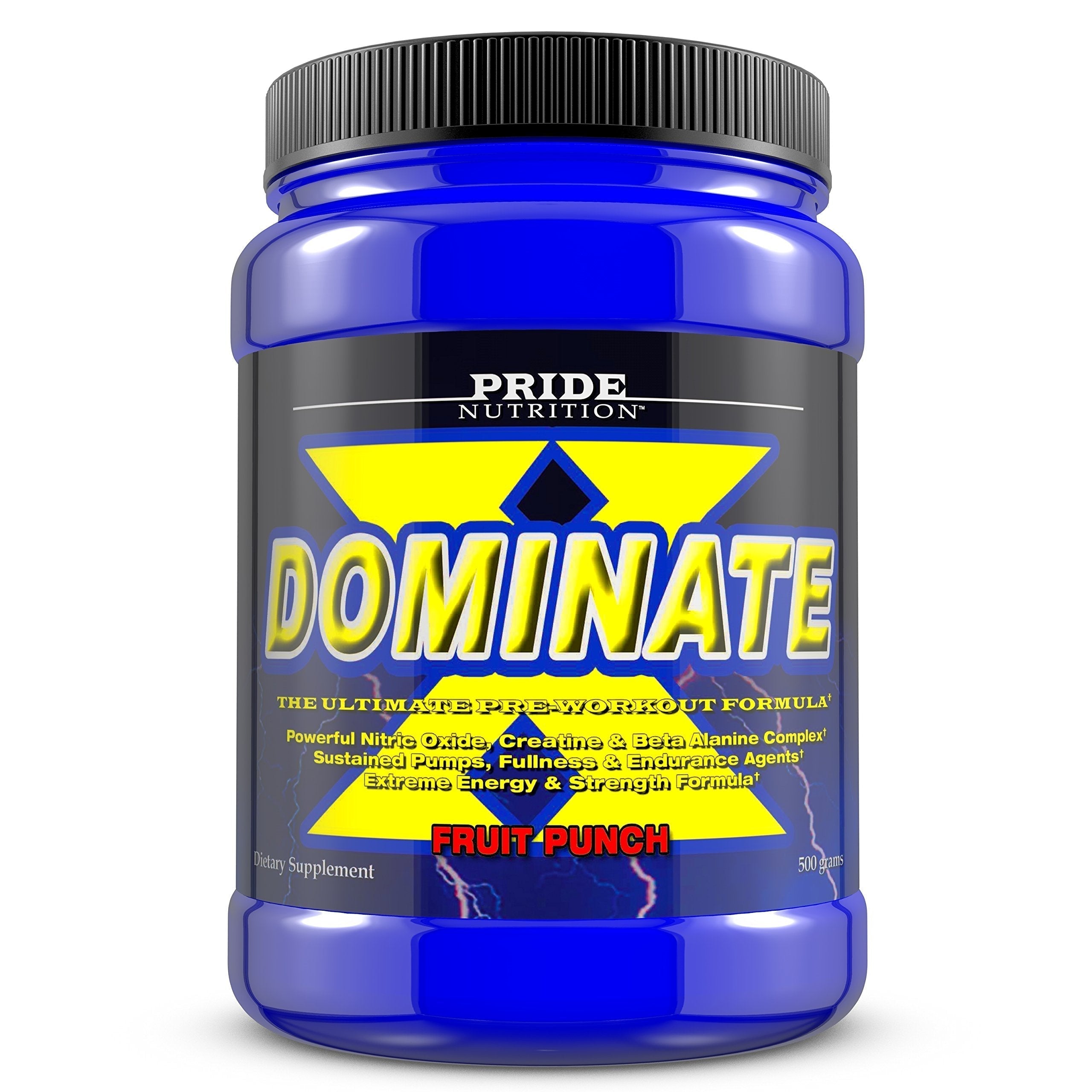 #1 Pre Workout - Dominate X 500g - Best Nitric Oxide & Creatine Pre-Workout Formula Pride Nutrition buy supplements canada