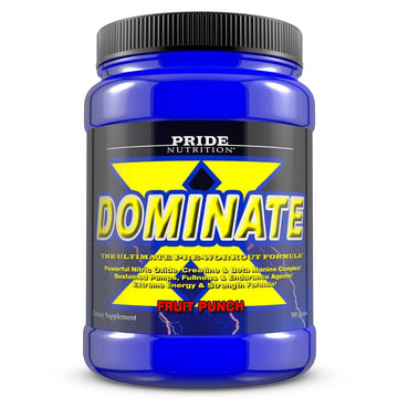 #1 Pre Workout - Dominate X 500g - Best Nitric Oxide & Creatine Pre-Workout Formula Pride Nutrition buy supplements canada