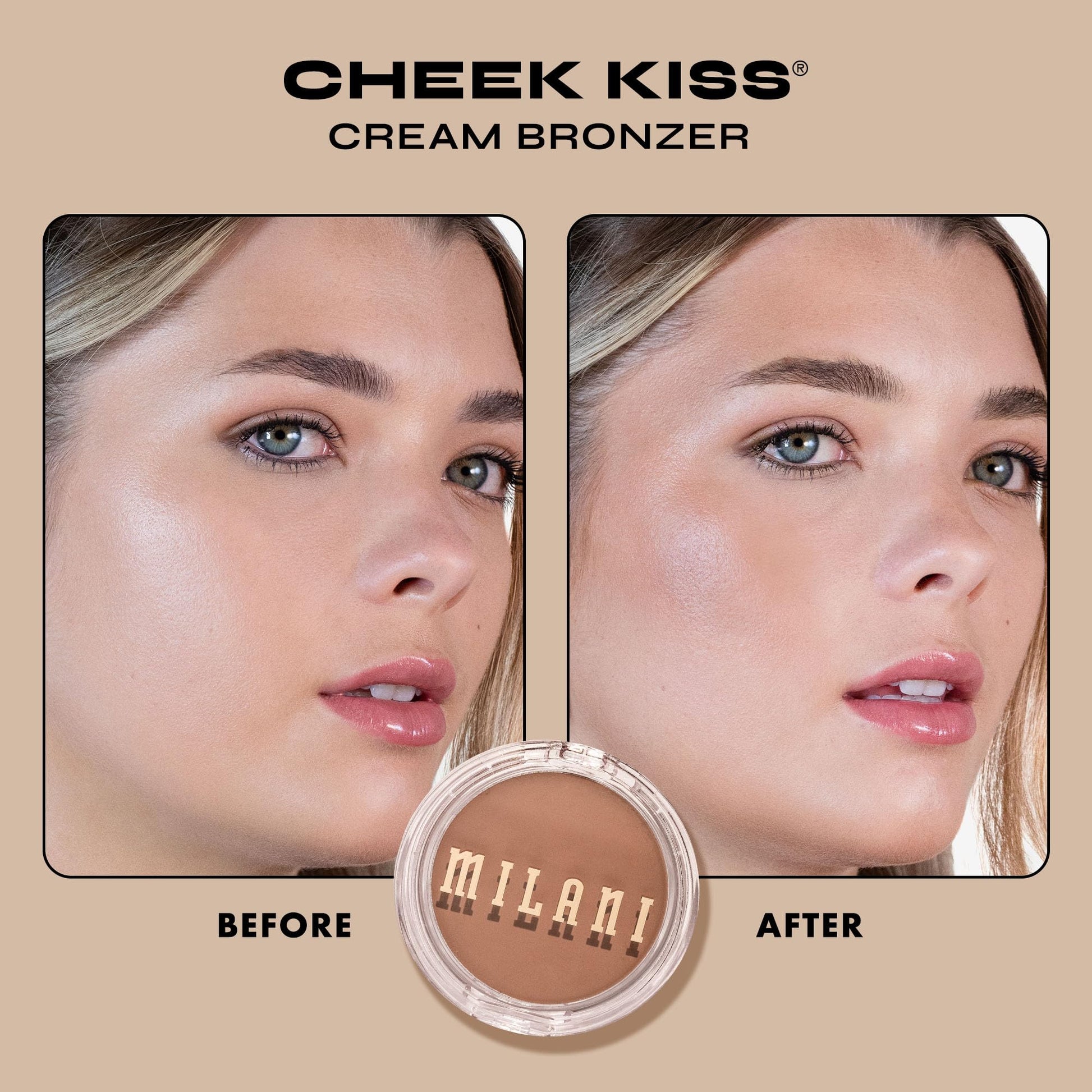 Milani Cheek Kiss Cream Bronzer, 110 - Hey Honey, Vegan & Cruelty-Free, Made in Korea, Lightweight Glow, Soft Matte Finish Milani buy supplements canada