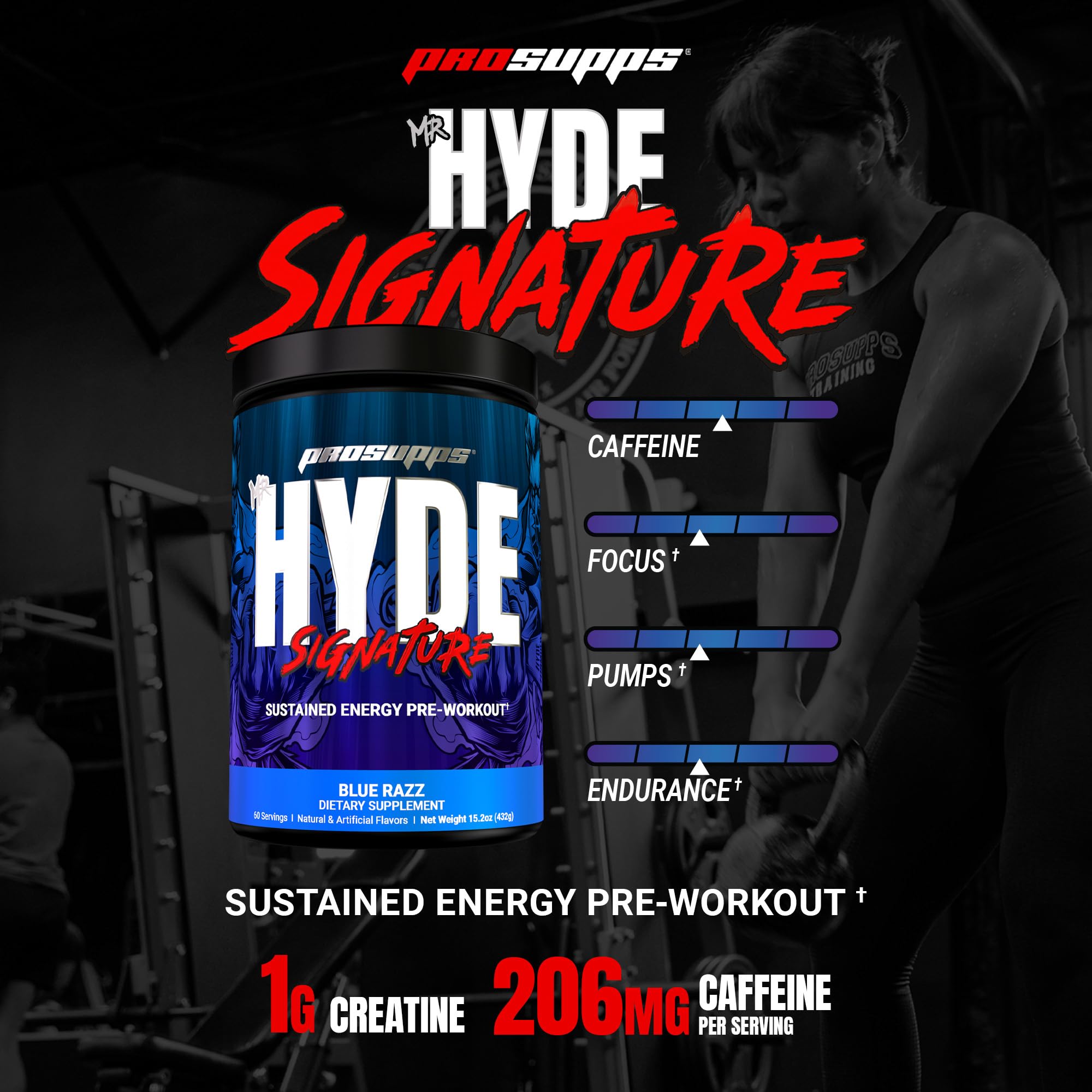 ProSupps Mr. Hyde Signature Pre Workout Powder with Creatine, Beta Alanine & Caffeine - Performance, Energy & Endurance - Clean Fitness & Gym Supplements ProSupps buy supplements canada