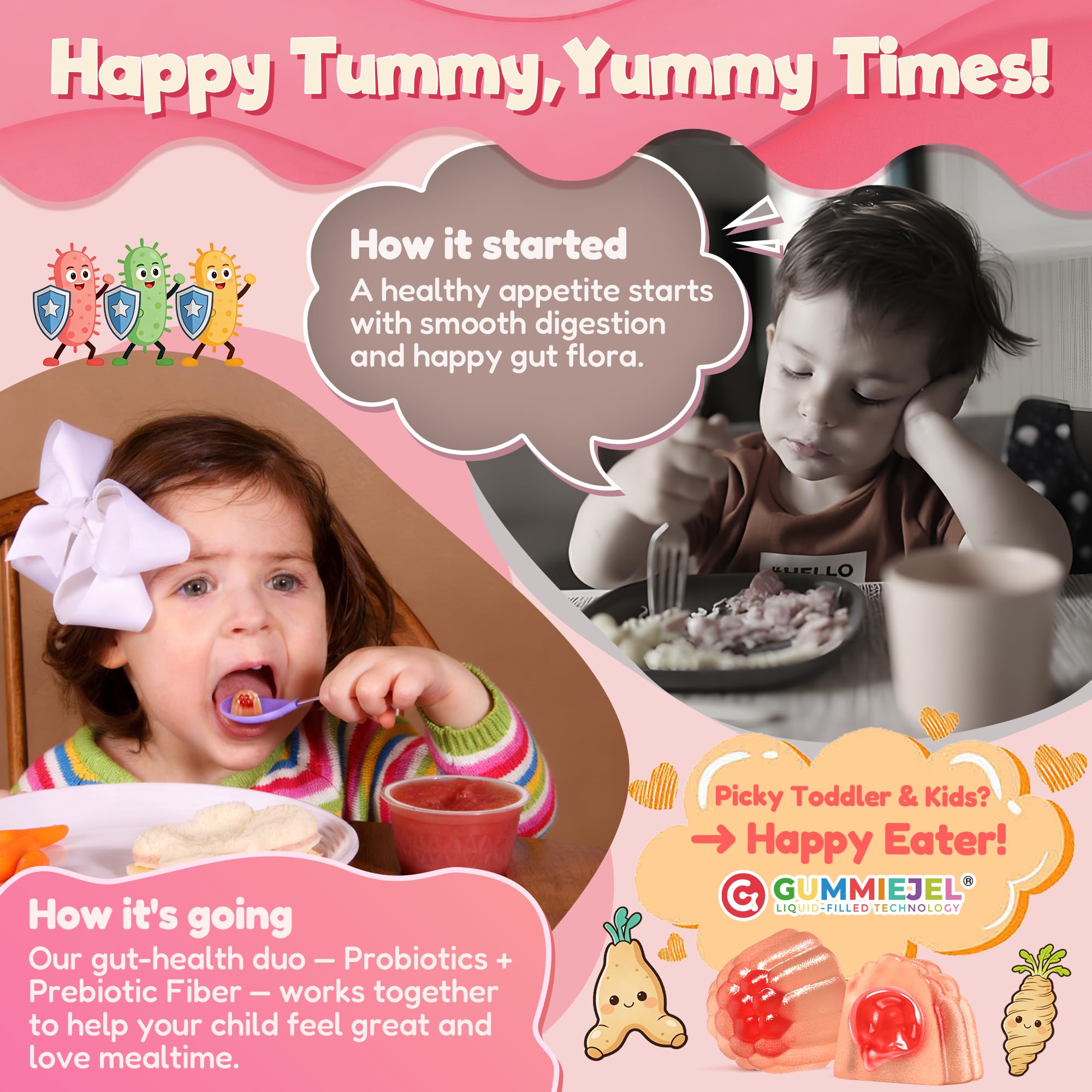 Toddler 2-4 & Kids 4+ Para Clean Gut Health Gummies w/Black Walnut, Wormwood, Clove, Pumpkin Seeds, Vitamin C, D3, Zinc, Digestive Supplement for Natural Gut Cleanse, Kids Immune Support (60cts) EnvyCure buy supplements canada