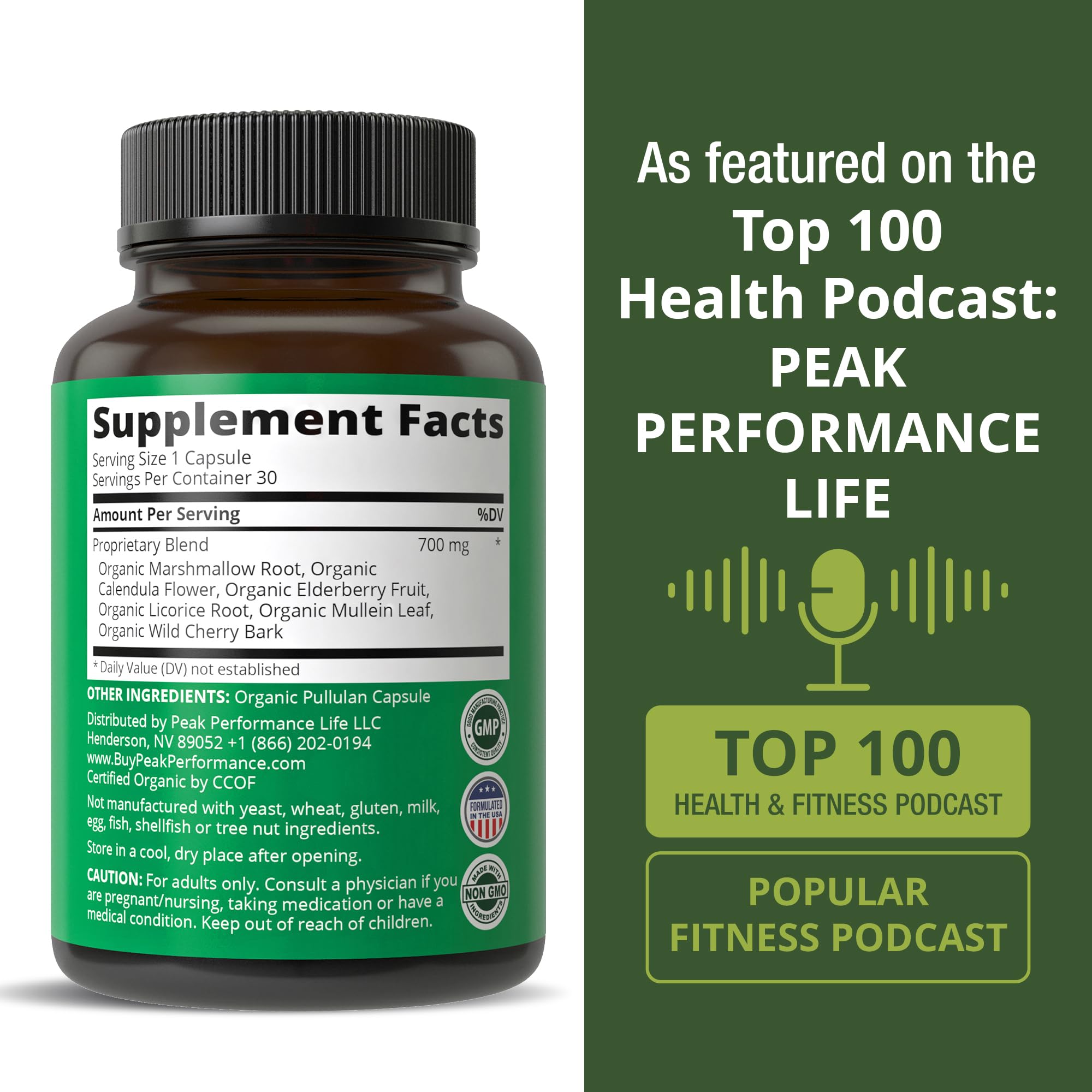 USDA Organic Lung Detox for Smokers and Non Smokers with 6 Top Ingredients. Mullein Leaf, Marshmallow Root, Calendula. Lungs Cleanse for Better Respiratory Health. Lung Support Capsules Supplement Peak Performance buy supplements canada