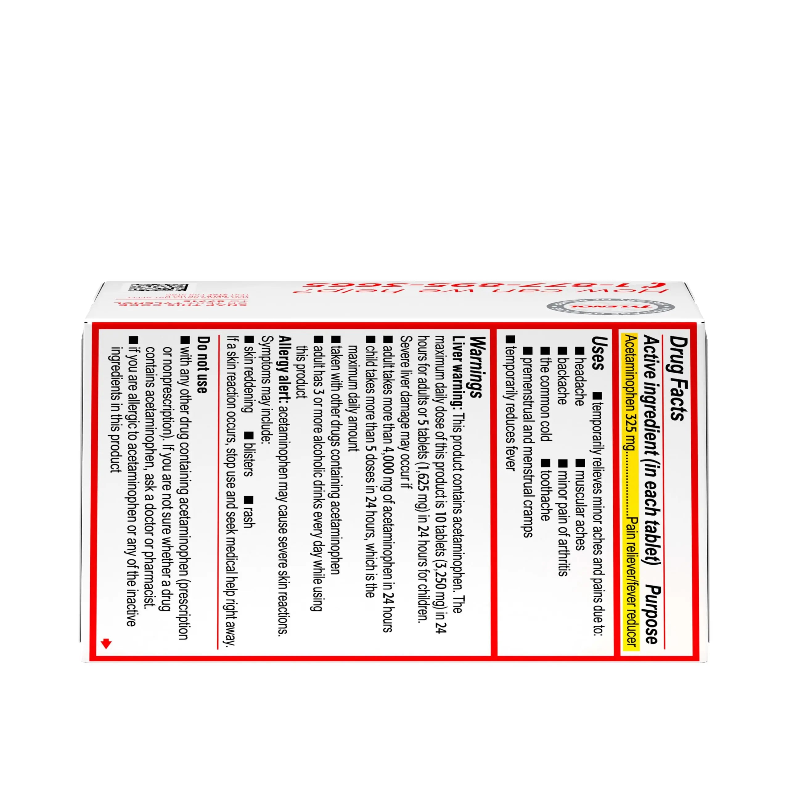 Tylenol Regular Strength Tablets with 325 mg of Acetaminophen, Fever Reducer & Pain Reliever for Headache, Backache, Muscle Aches, Joint Pain & Menstrual Cramps, 100 ct Tylenol buy supplements canada