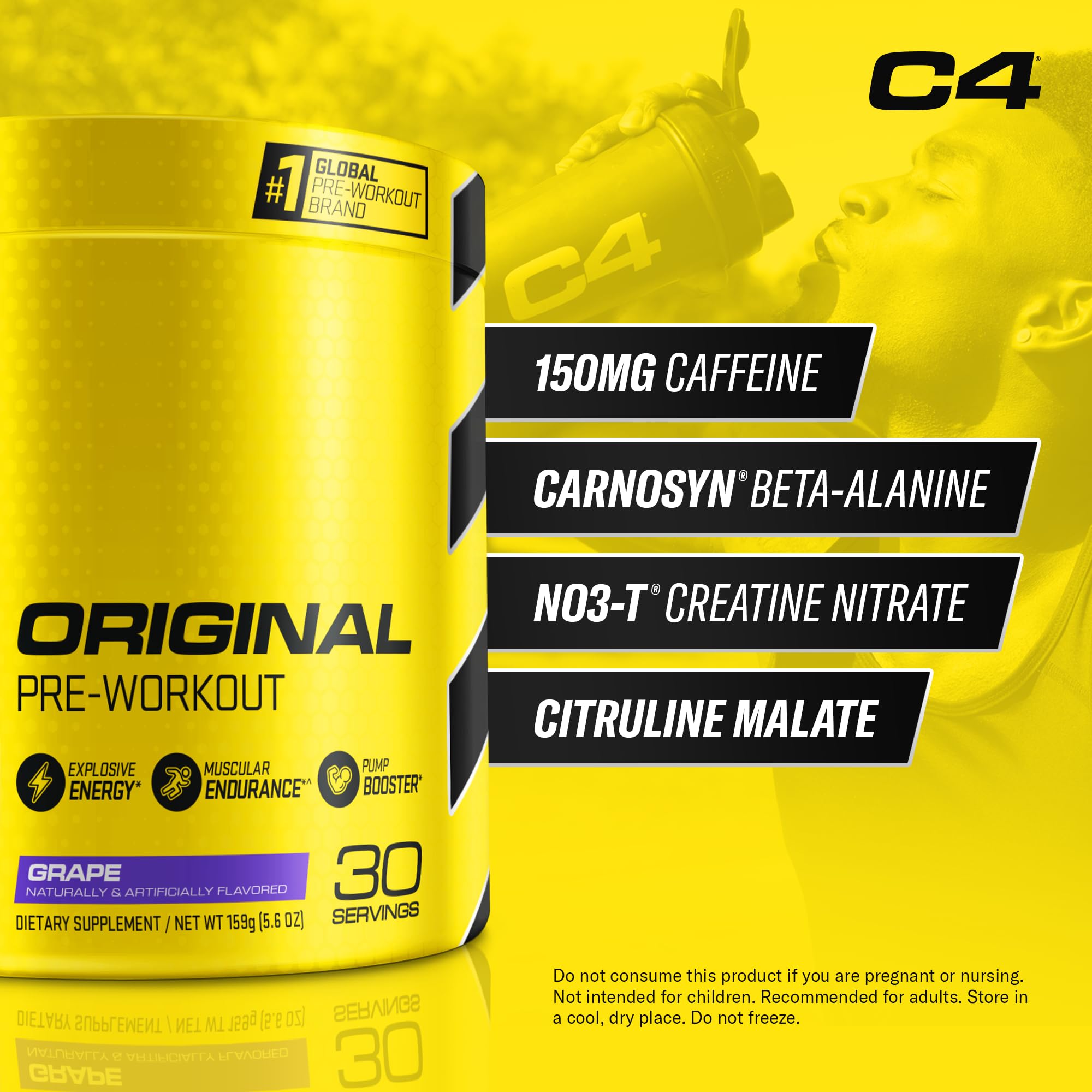 Cellucor C4 Original Pre Workout Powder Grape Sugar Free Preworkout Energy Cellucor buy supplements canada