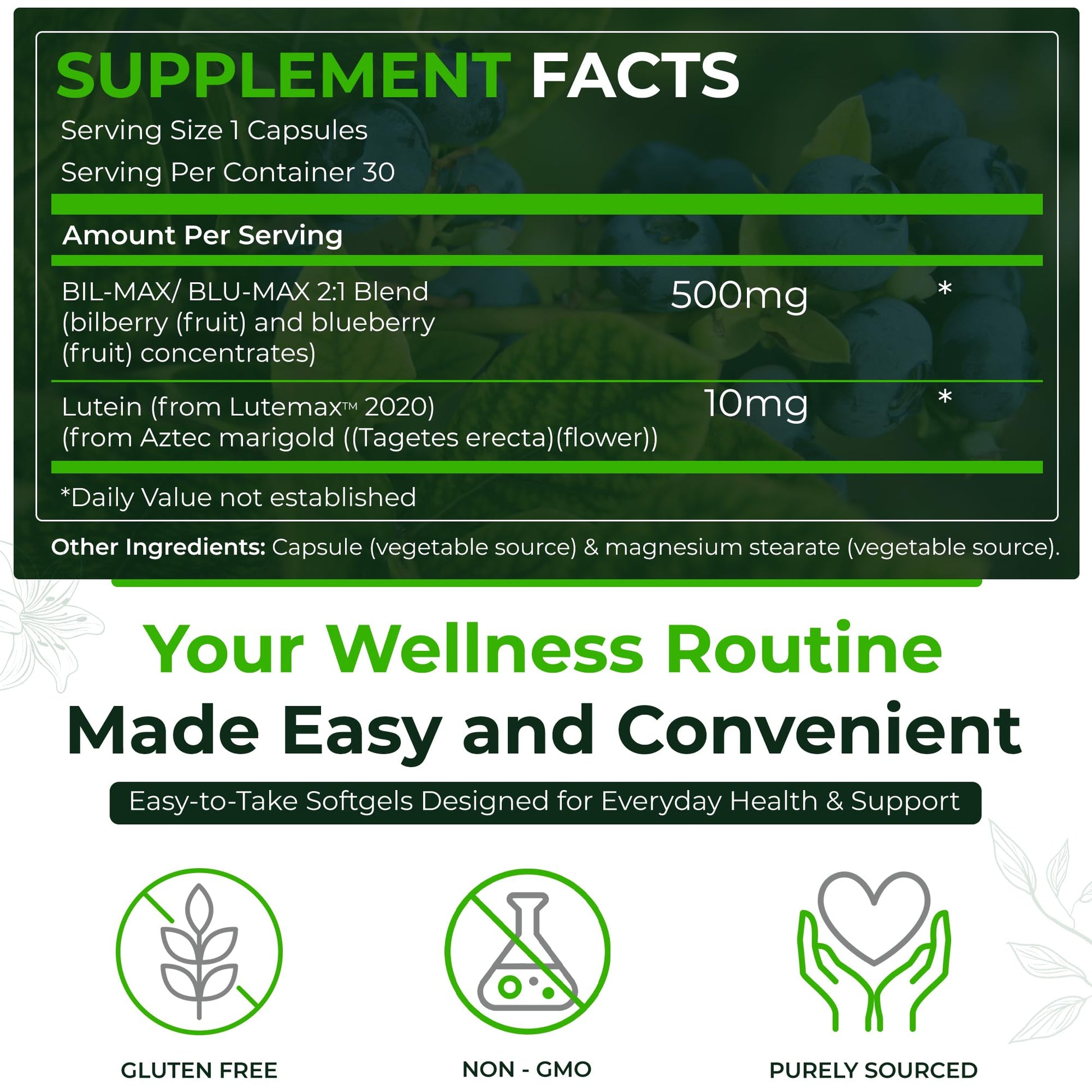 Natural Nutra Ultimate Eye Health Supplement - Bilberry & Blueberry Extract Blend for Day and Night Vision Support, Promotes Color Perception & Eye Clarity - Non-GMO, Vegan - 30 Capsules (Pack of 3) Natural Nutra buy supplements canada