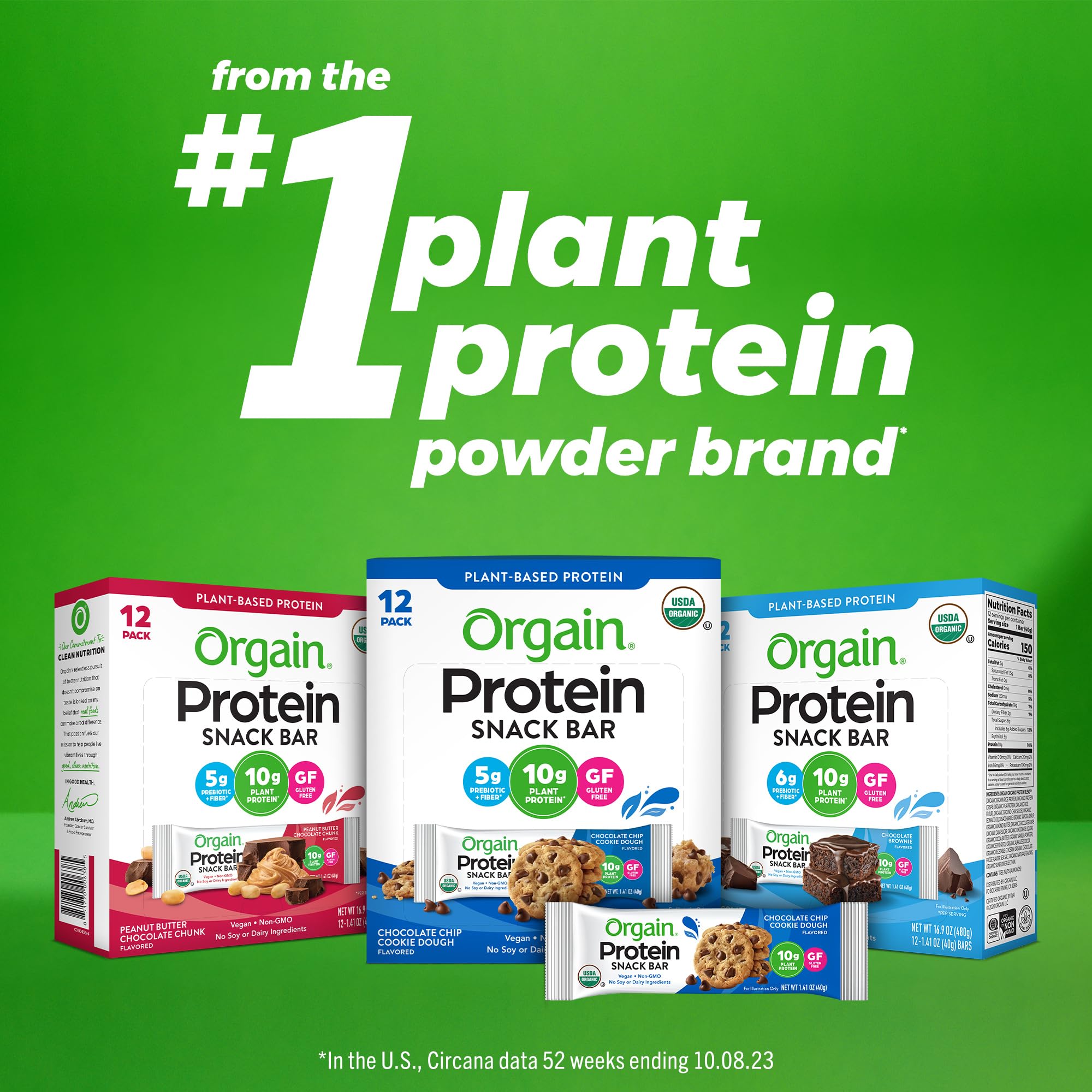 Orgain Organic Vegan Protein Bars, Smores - 10g Plant Based Protein, Gluten Free Snack Orgain buy supplements canada