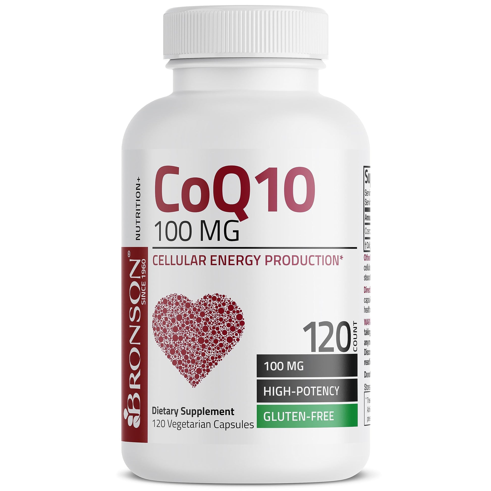 Bronson CoQ10 100 MG High Potency Cellular Energy Production, 120 Vegetarian Capsules Bronson buy supplements canada