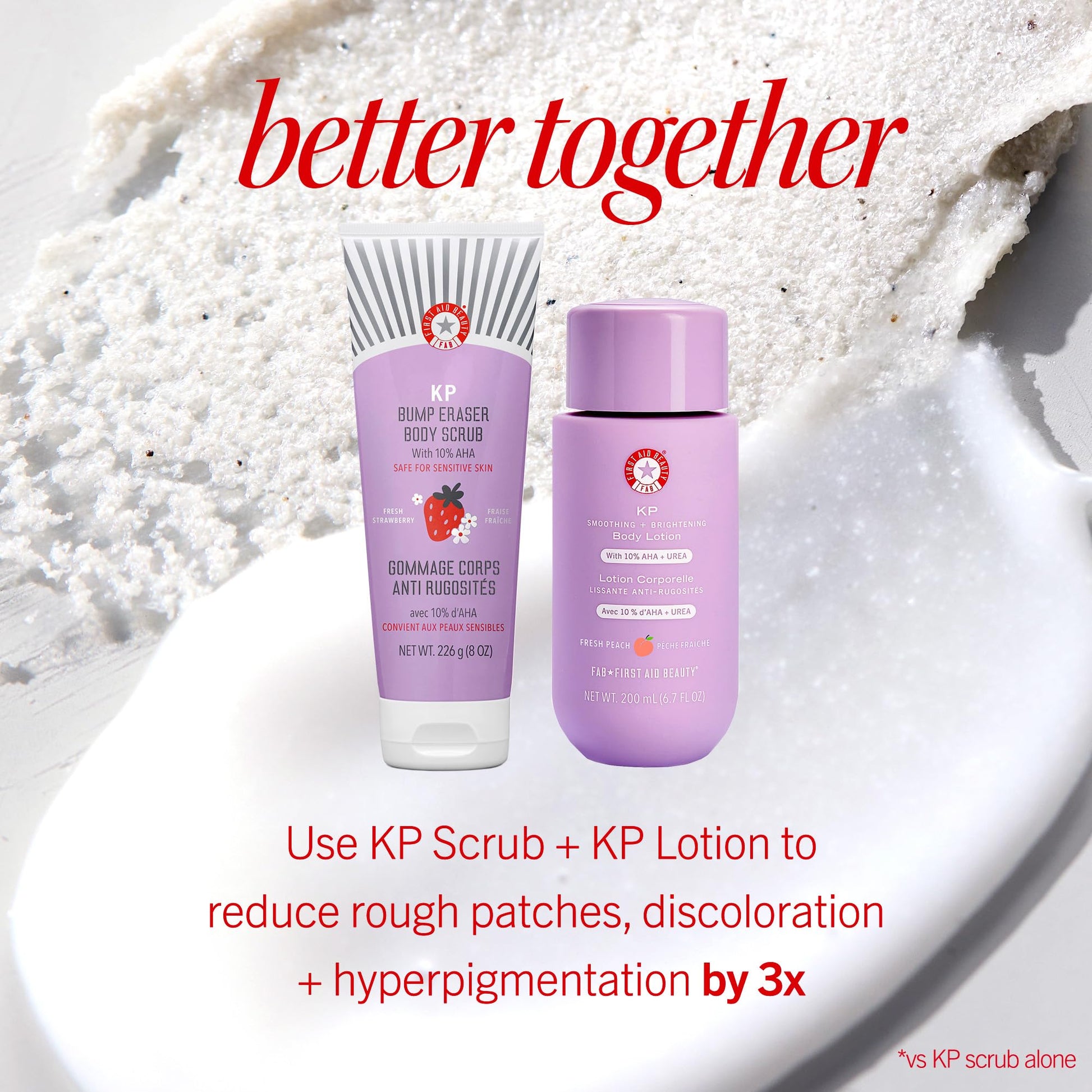 First Aid Beauty - KP Bump Eraser Body Scrub with 10% AHA, Keratosis Pilaris Exfoliator with Glycolic and Lactic acids, Helps Reduce Chicken Skin Bumps First Aid Beauty buy supplements canada