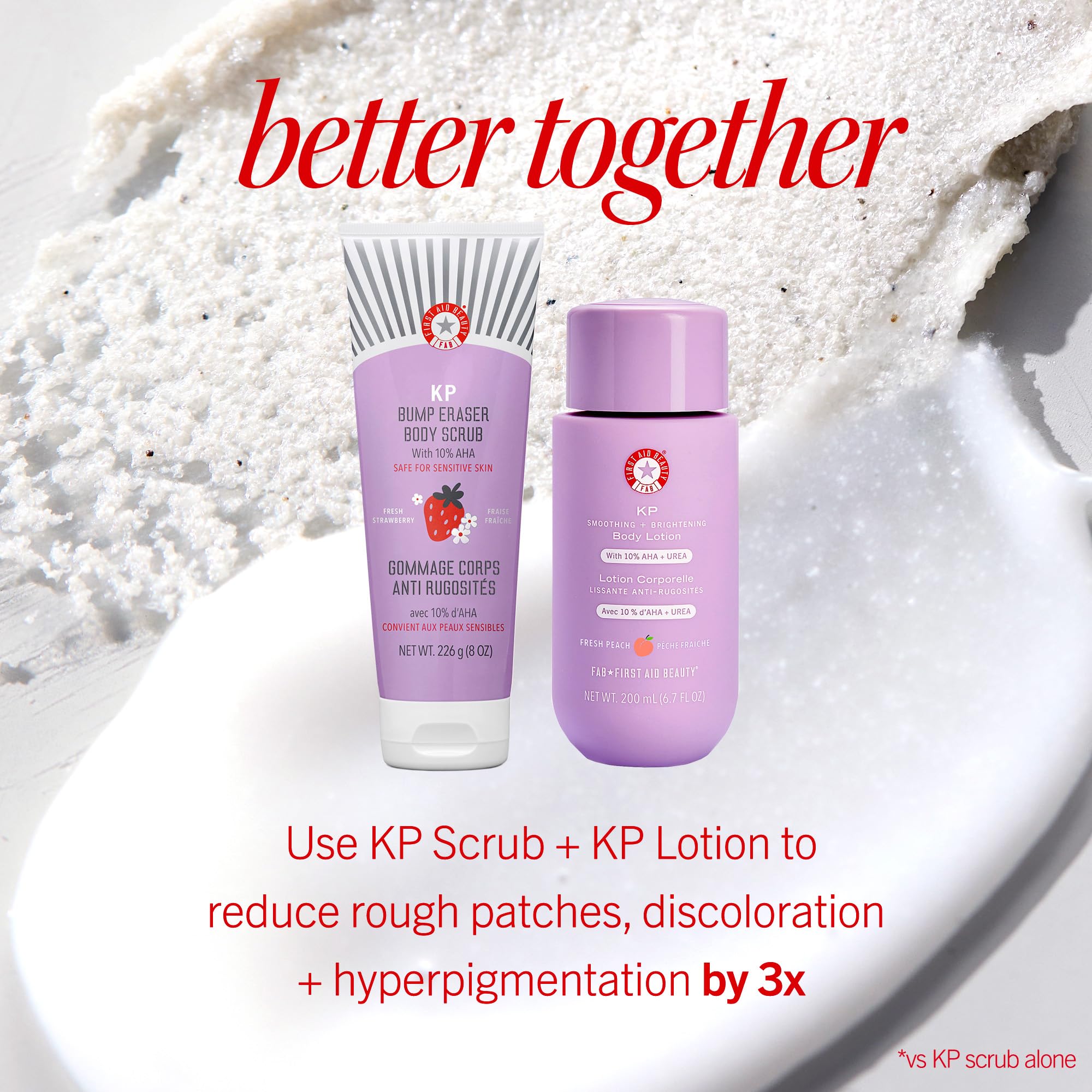 First Aid Beauty - KP Bump Eraser Body Scrub with 10% AHA, Keratosis Pilaris Exfoliator with Glycolic and Lactic acids, Helps Reduce Chicken Skin Bumps First Aid Beauty buy supplements canada