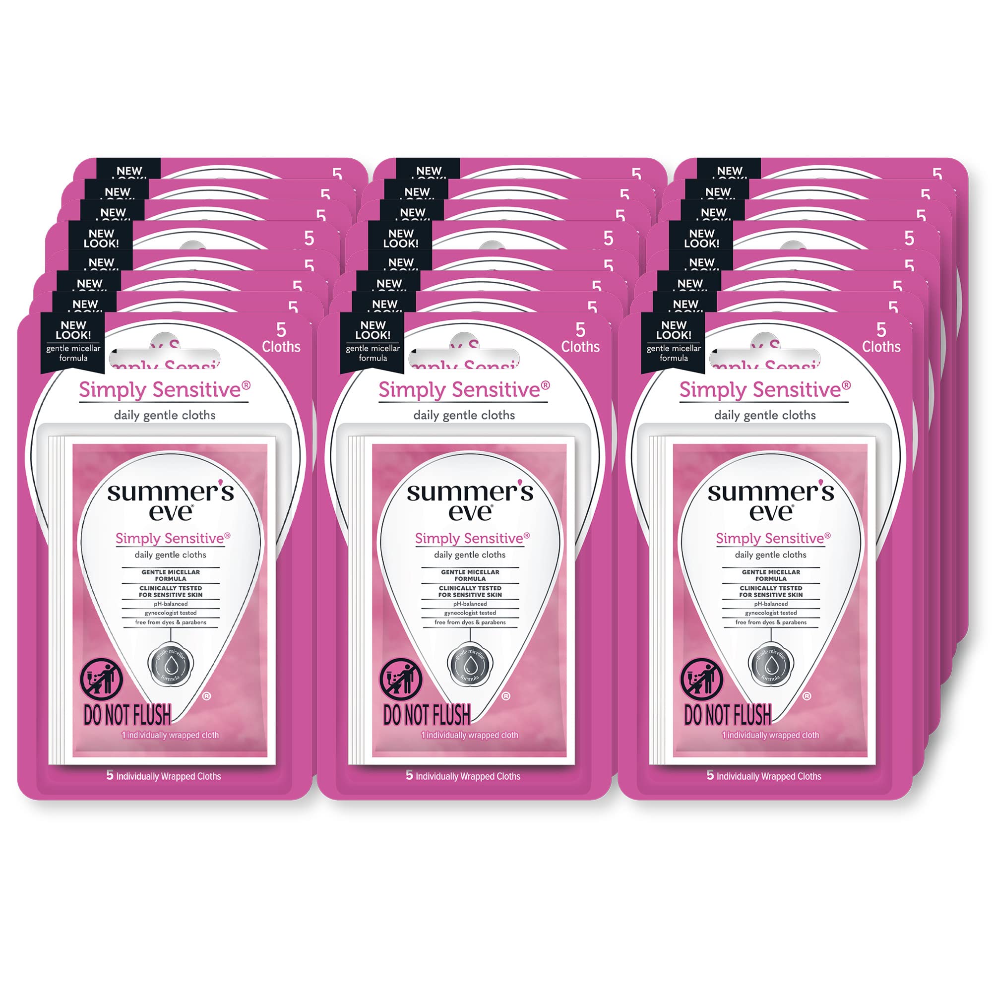 Summer's Eve Feminine Wipes, Simply Sensitive, 5 Count Trial & Travel Size, 24 Pack Summer's Eve buy supplements canada