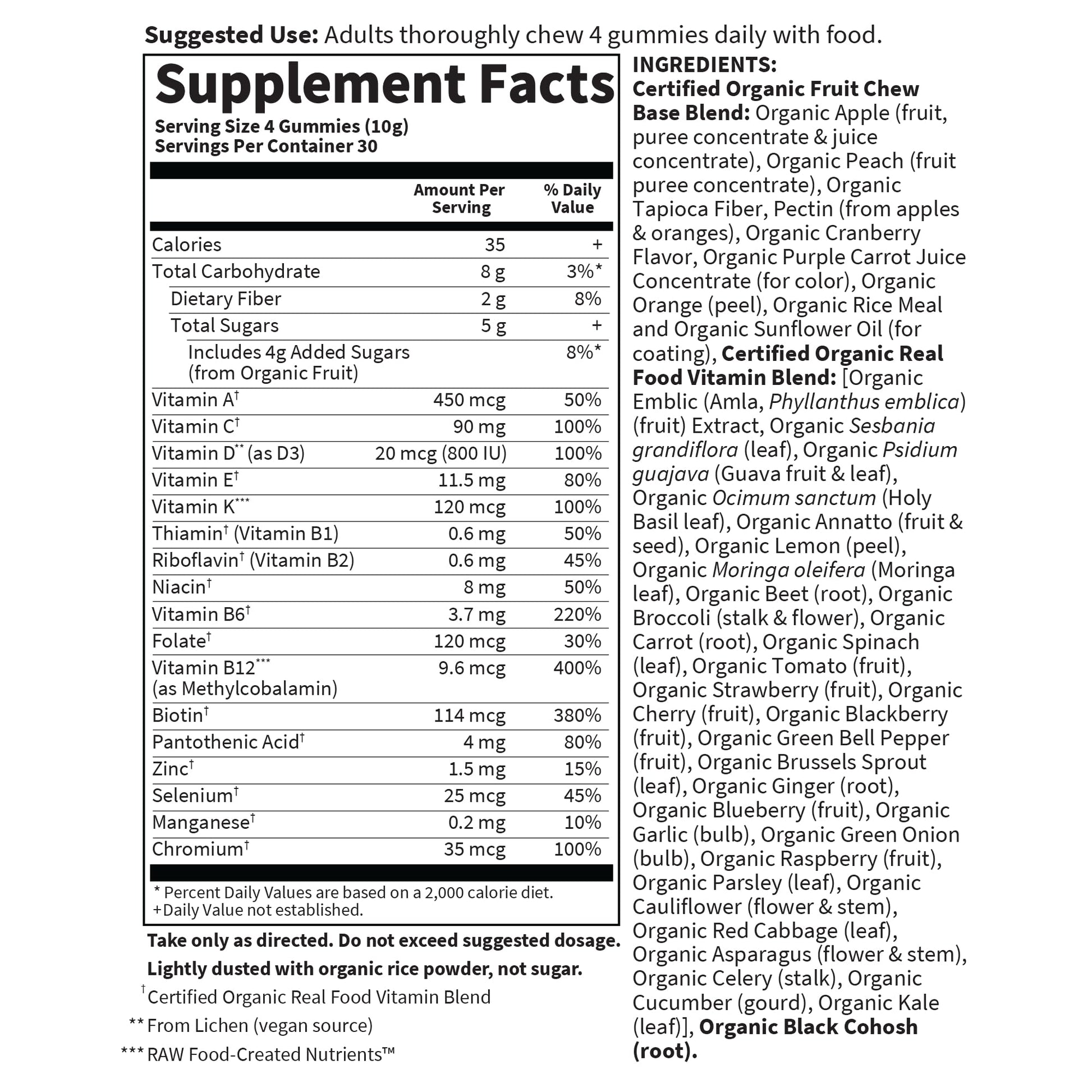 Garden of Life Organics Women 40+ Gummy Vitamins - Berry - Certified Organic, Non-GMO, Vegan, Kosher Complete Multi - Methyl B12, C & D3 Garden of Life buy supplements canada