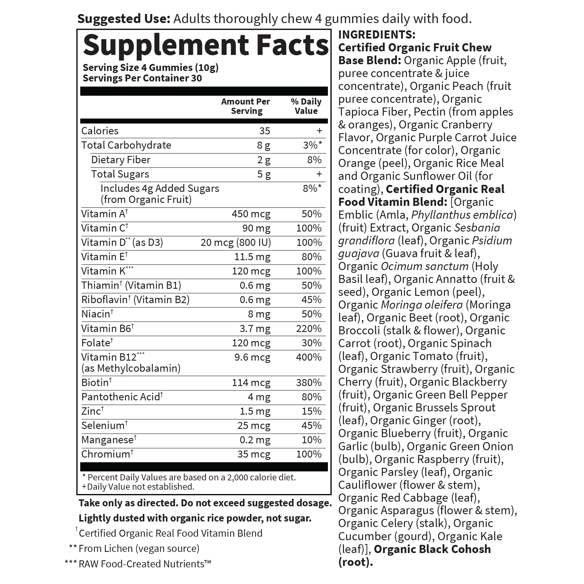 Garden of Life Organics Women 40+ Gummy Vitamins - Berry - Certified Organic, Non-GMO, Vegan, Kosher Complete Multi - Methyl B12, C & D3 Garden of Life buy supplements canada