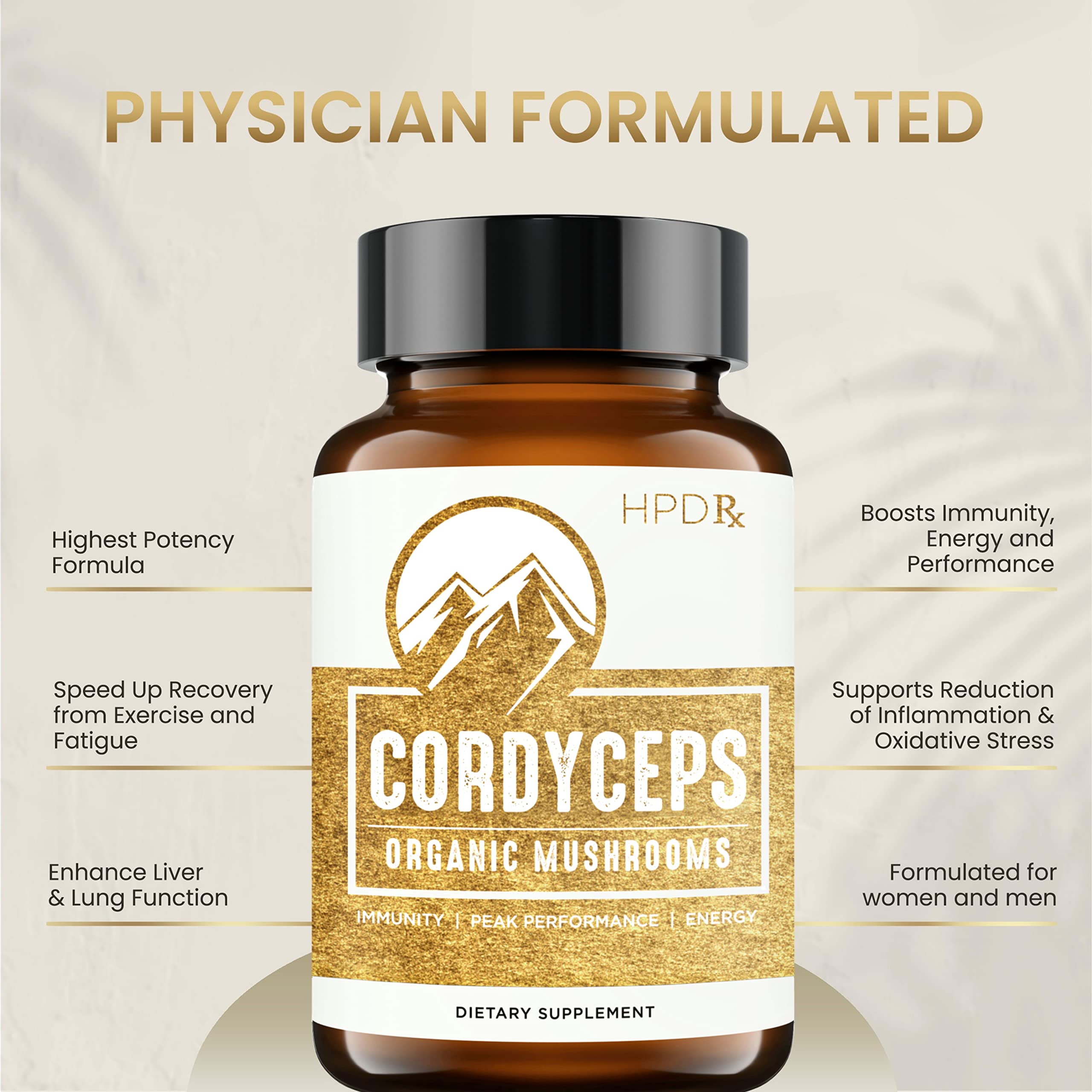 HPD Rx Premium Organic Cordyceps Mushroom Extract Performance Supplement HPD Rx buy supplements canada
