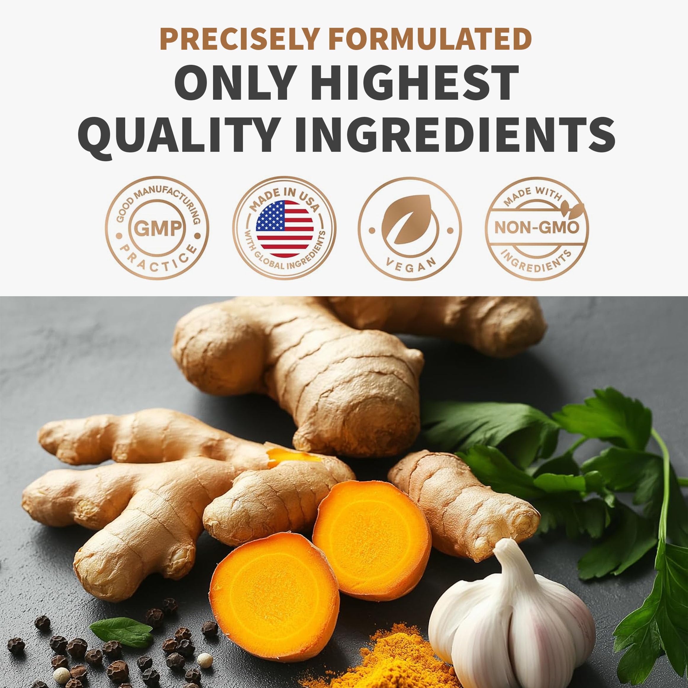 4-in-1 Turmeric Joint Support Supplements with Garlic and BioPerine - 2360 mg High Potency Herbal Blend for Mobility, Everyday Flexibility, Digestive Comfort MEDCHOICE buy supplements canada