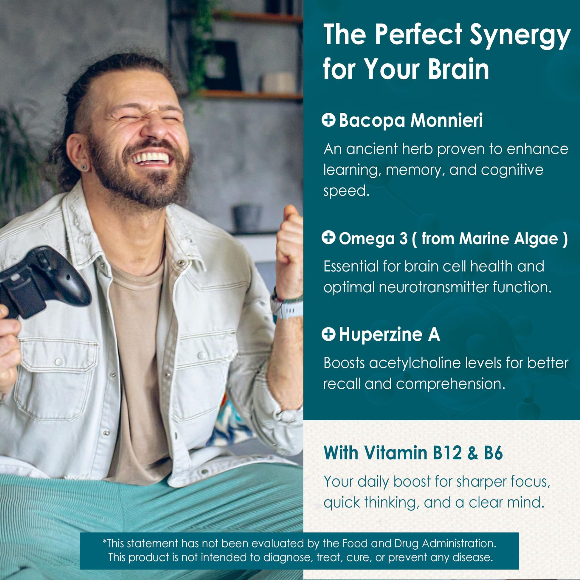 Phosphatidylserine - Nootropic Brian Supplement, Focus & Energy Gummies+ Bacopa Monnieri, Omega 3, Huperzine A, Methyl B12 & B6 for Seniors, Gamers, Workers, Non-GMO, Caffeine-Free, Sugar Free, 2 Pack Nextdia buy supplements canada