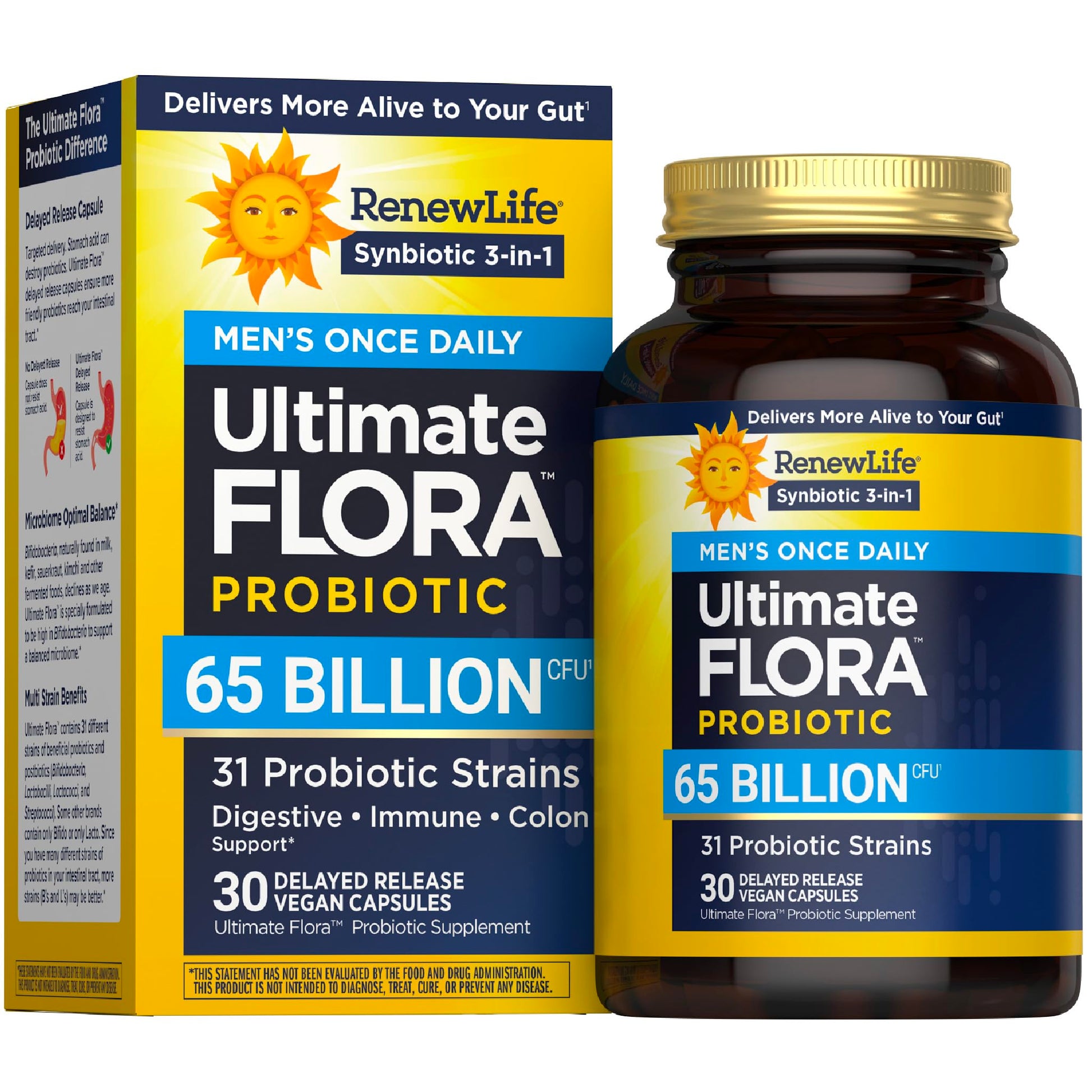 Renew Life Ultimate Flora Probiotics for Men 65 Billion CFU Delayed Release Vegan Capsules | Digestive Health | Immune Health | Dairy Free | 30 Count Renew Life buy supplements canada