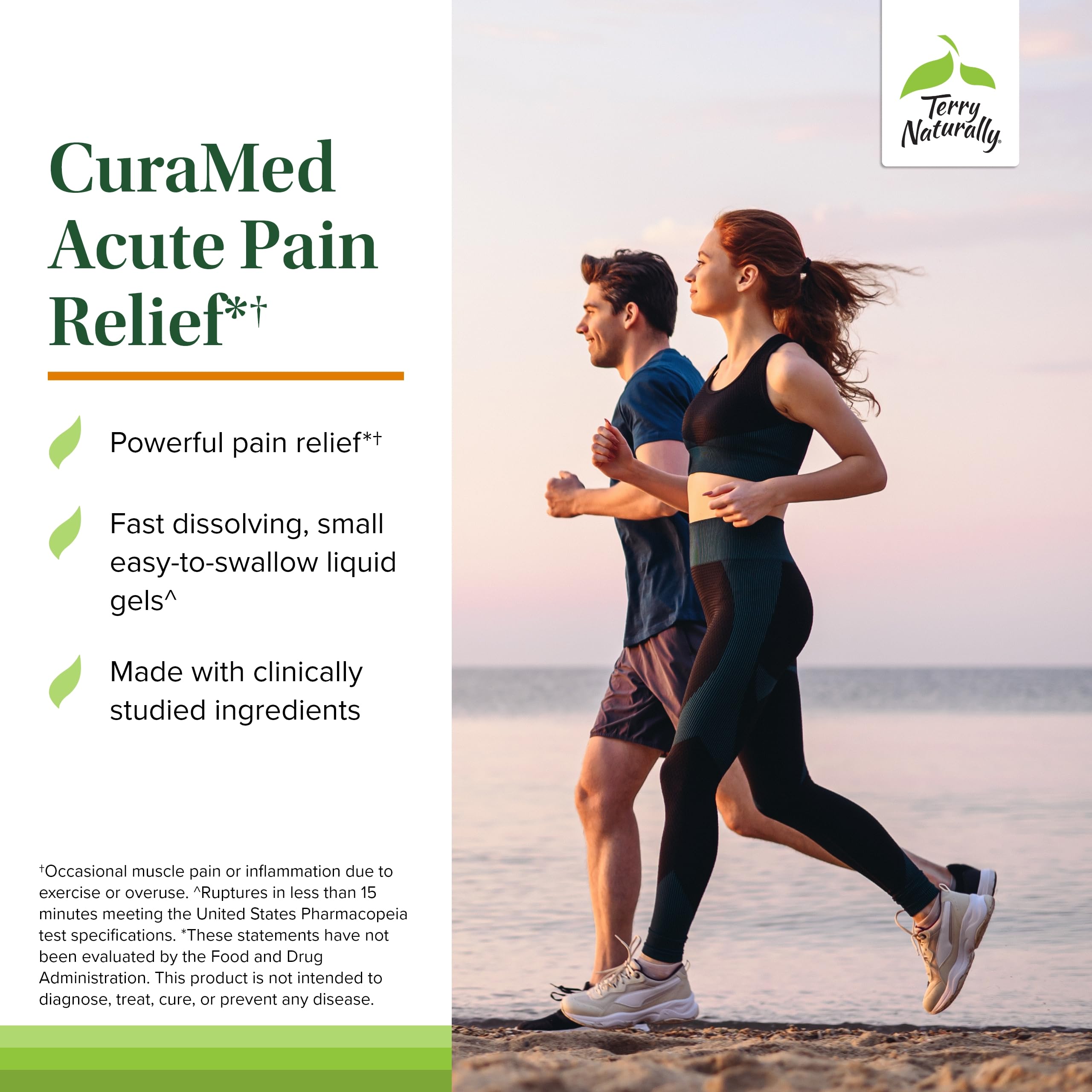 Terry Naturally CuraMed Acute Pain Relief - Supplement with BCM-95 Curcumin & BOS-10 Boswellia - Black Sesame Seed Oil to Support Relief of Occasional Discomfort - 60 Liquid Gels Terry Naturally buy supplements canada