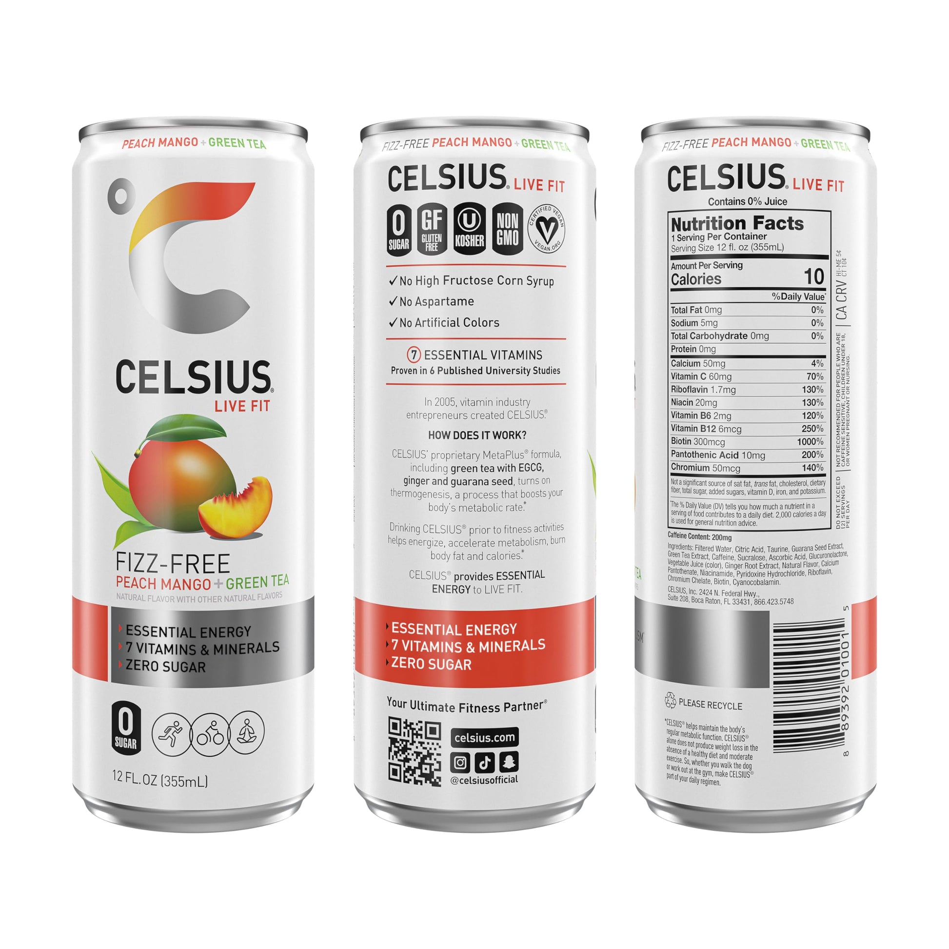 CELSIUS Fizz Free Variety Pack, Functional Essential Energy Drink 12 Fl Oz (Pack of 12) CELSIUS buy supplements canada