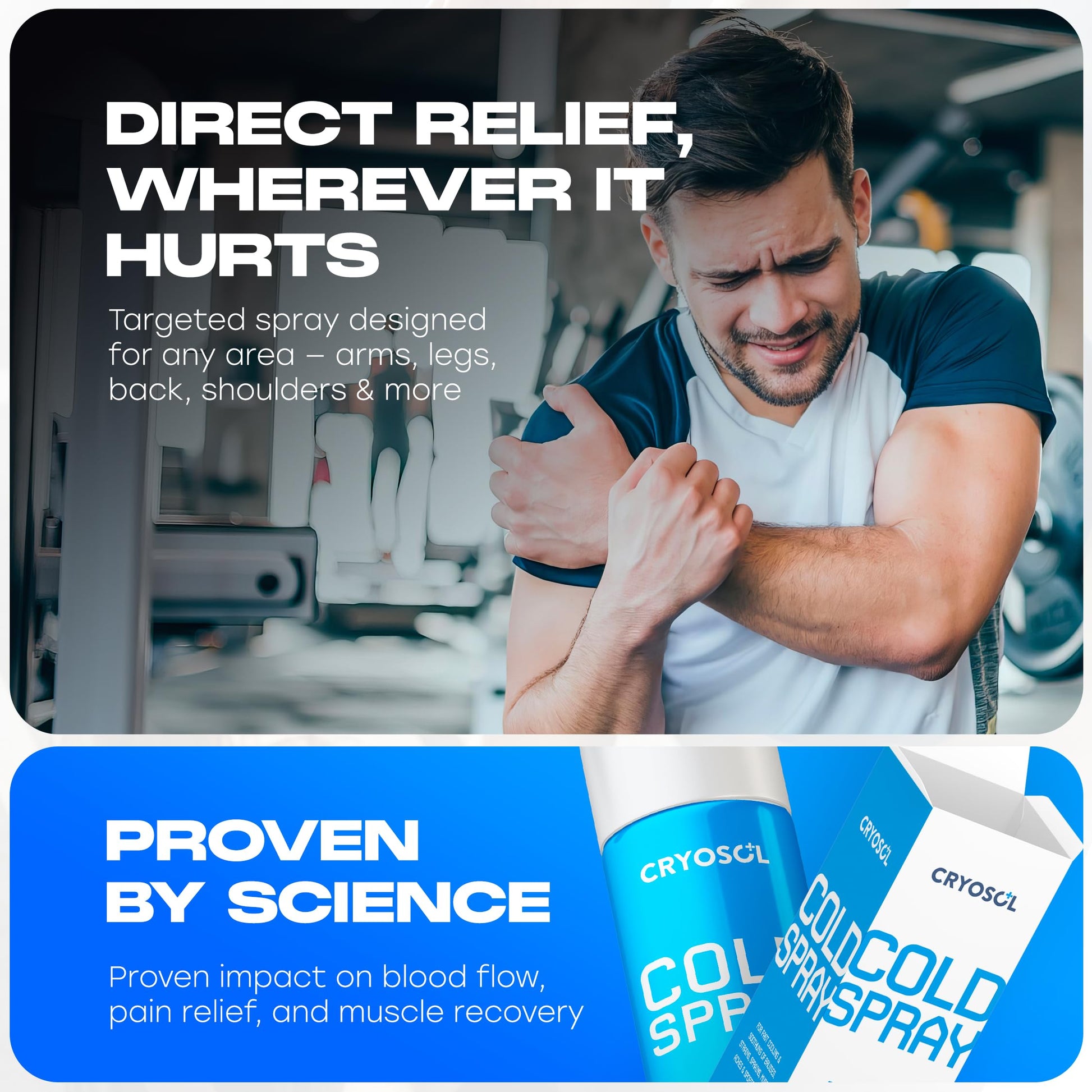 CRYOSOL Freeze Spray for Rapid Relief Anywhere - Pain Relief Spray for Sprains, Strains, Bruises, Aches and Sports Injuries - Cryotherapy for Instant Cooling Relief - 200ml / 6.76 fl oz Venture Healthcare buy supplements canada